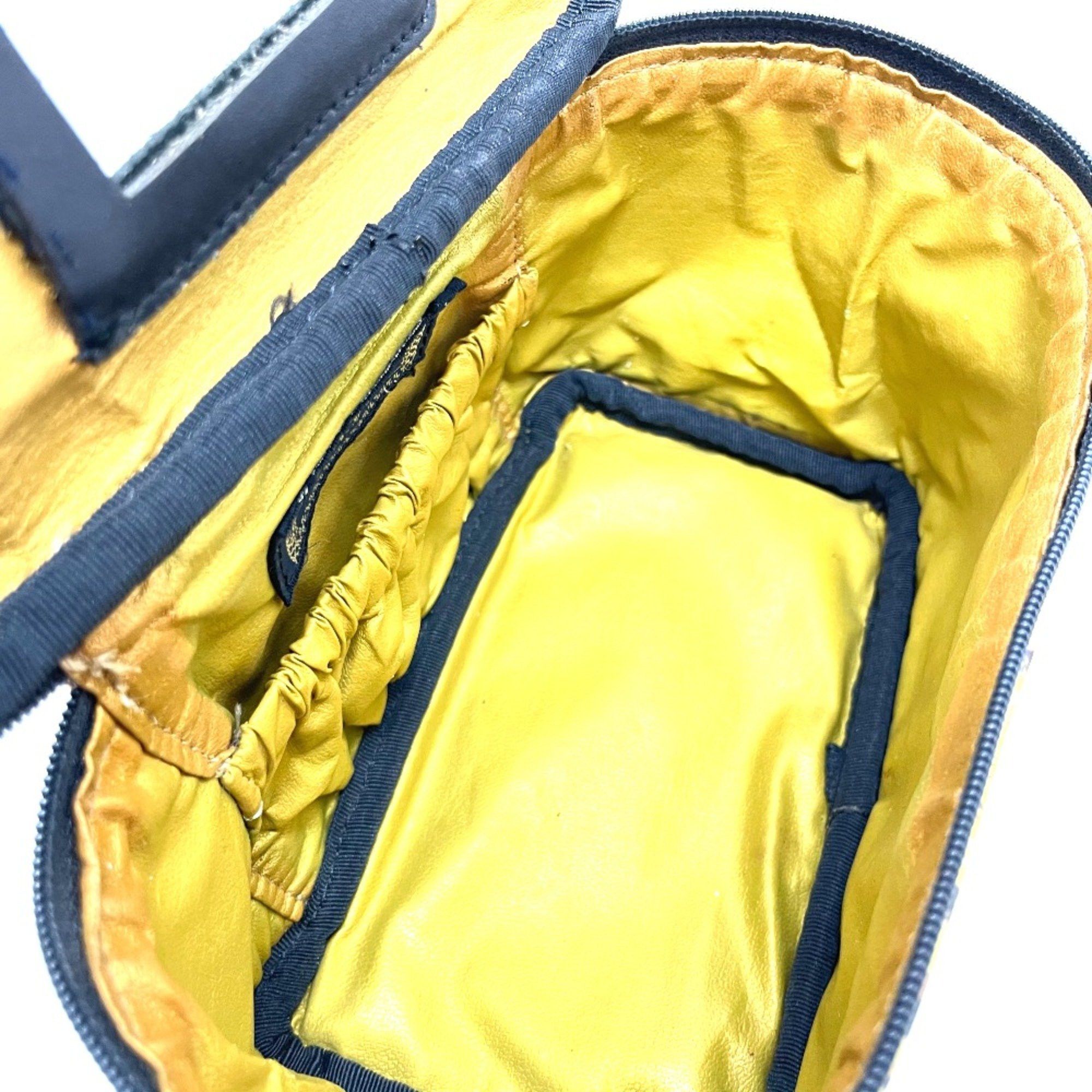 Versace Versace Leopard Bag Hand Bag Vanity bag Yellow x Black Size ONE SIZE - 9 Thumbnail