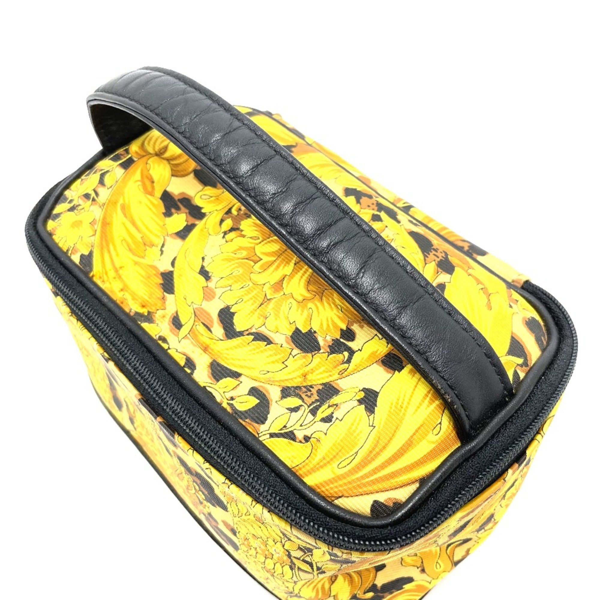Versace Versace Leopard Bag Hand Bag Vanity bag Yellow x Black Size ONE SIZE - 7 Thumbnail