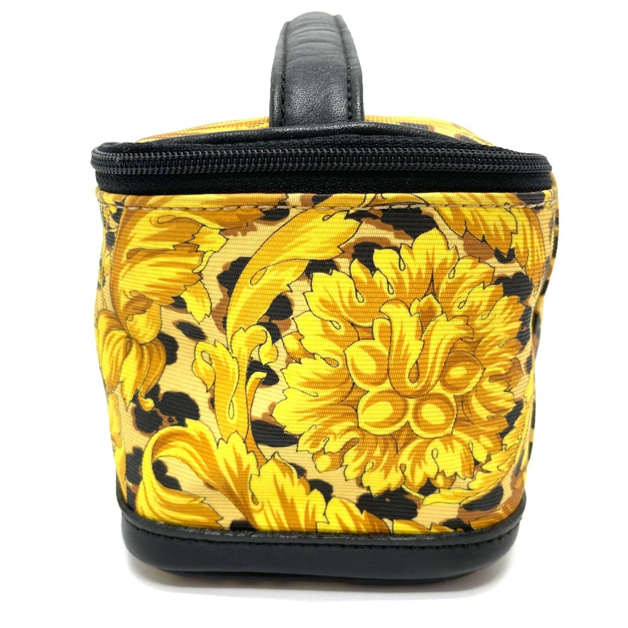 Versace Versace Leopard Bag Hand Bag Vanity bag Yellow x Black Size ONE SIZE - 3 Thumbnail
