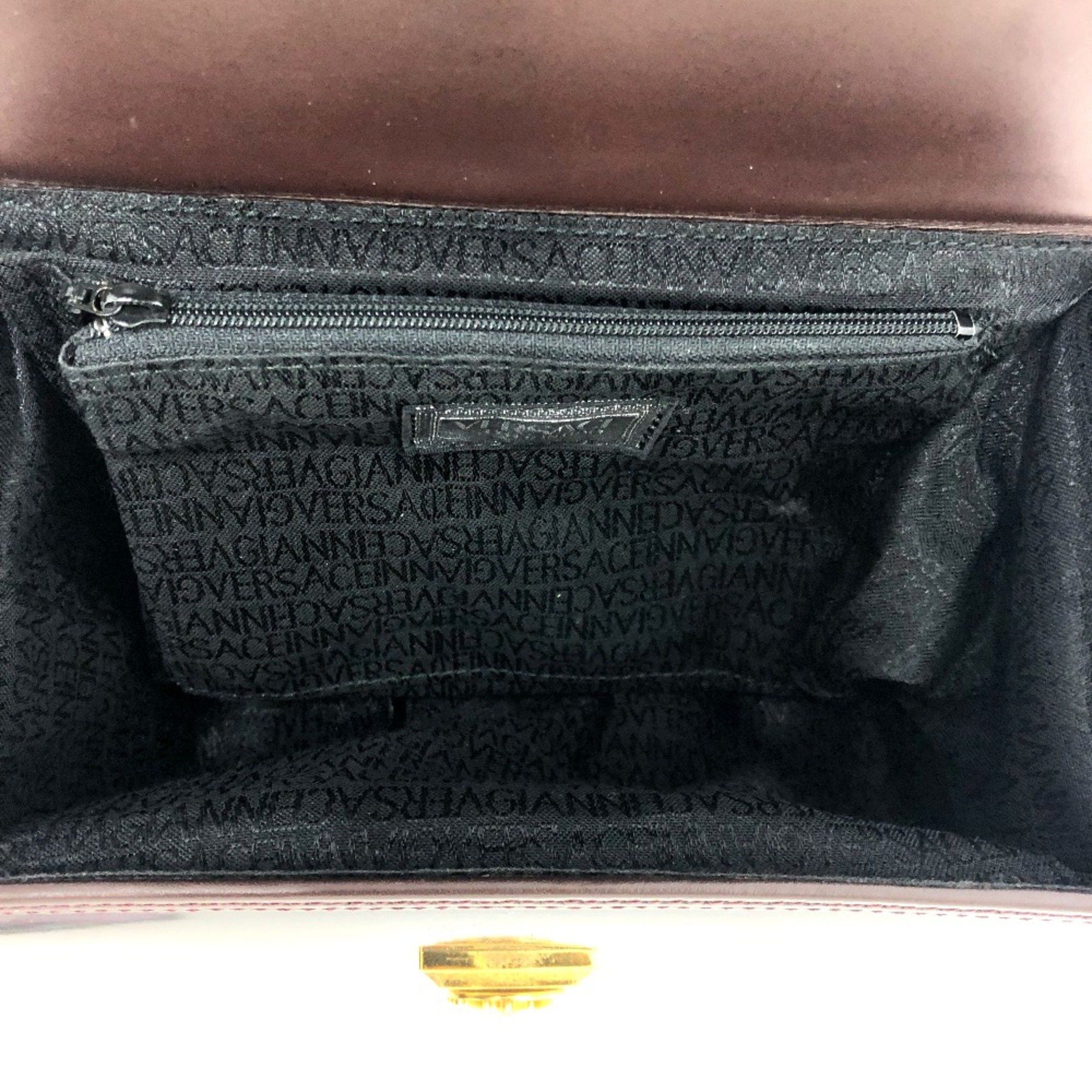 Versace Versace vintage Vanity Bag Handbag Bag Backpack Hand Bag Purple Based GoldHardware Size ONE SIZE - 12 Thumbnail