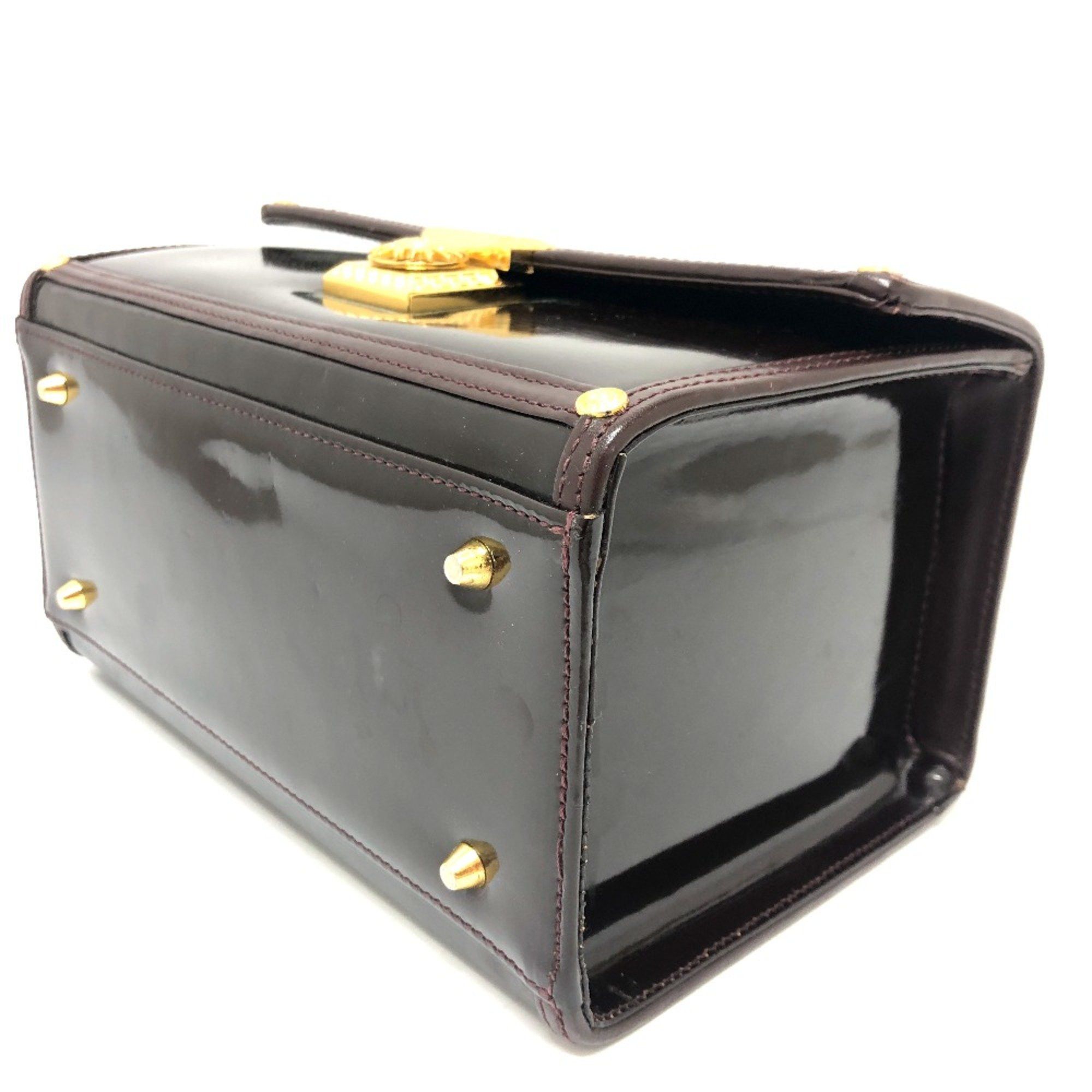 Versace Versace vintage Vanity Bag Handbag Bag Backpack Hand Bag Purple Based GoldHardware Size ONE SIZE - 4 Thumbnail