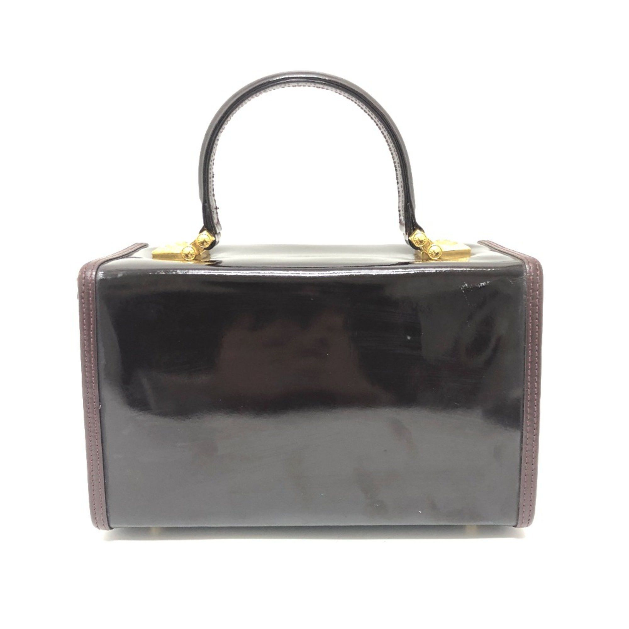 Versace Versace vintage Vanity Bag Handbag Bag Backpack Hand Bag Purple Based GoldHardware Size ONE SIZE - 2 Thumbnail