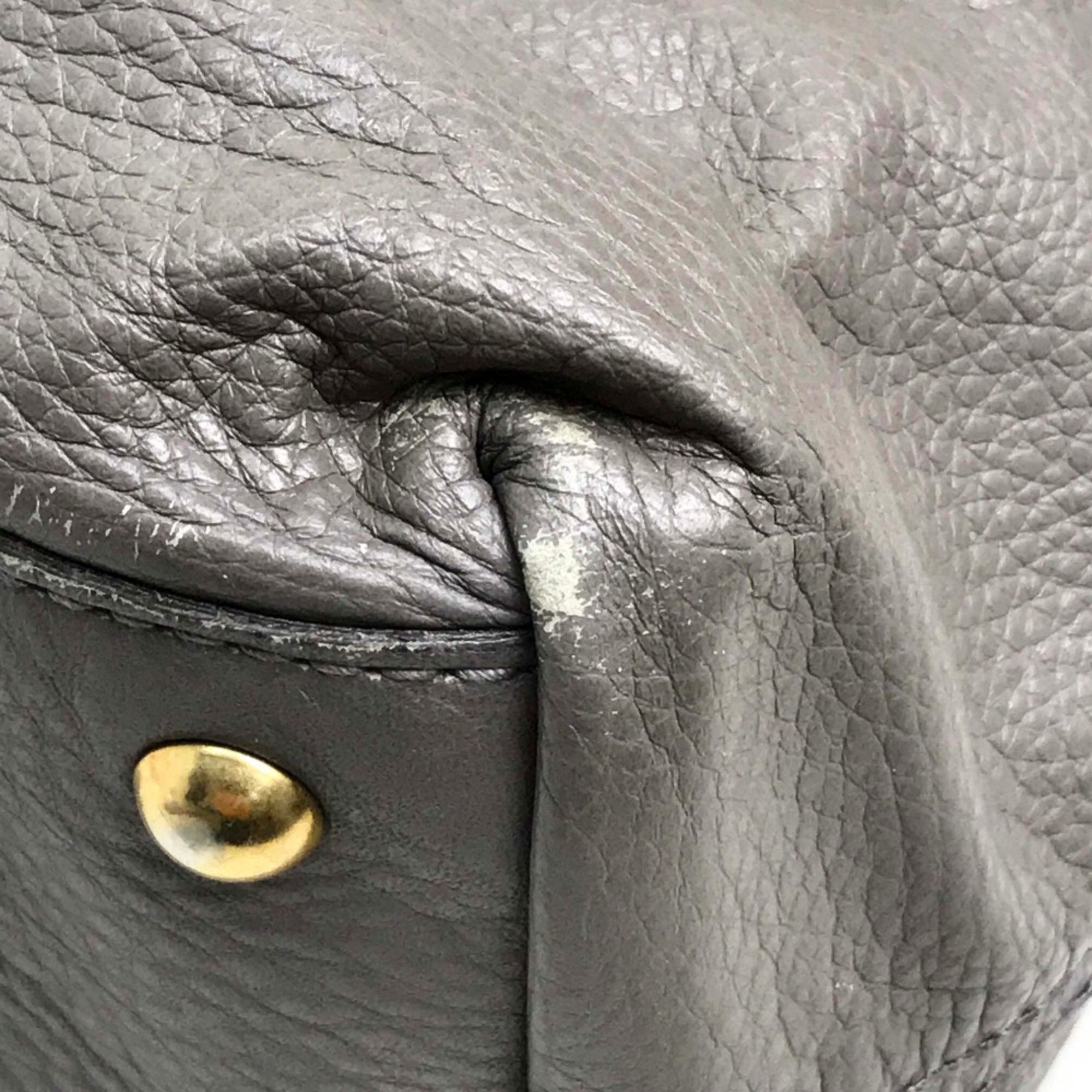 Yves Saint Laurent Yves Saint Laurent reversible Bag Shoulder Bag Tote Bag Charcoal Gray Based WhiteBased Size ONE SIZE - 5 Thumbnail