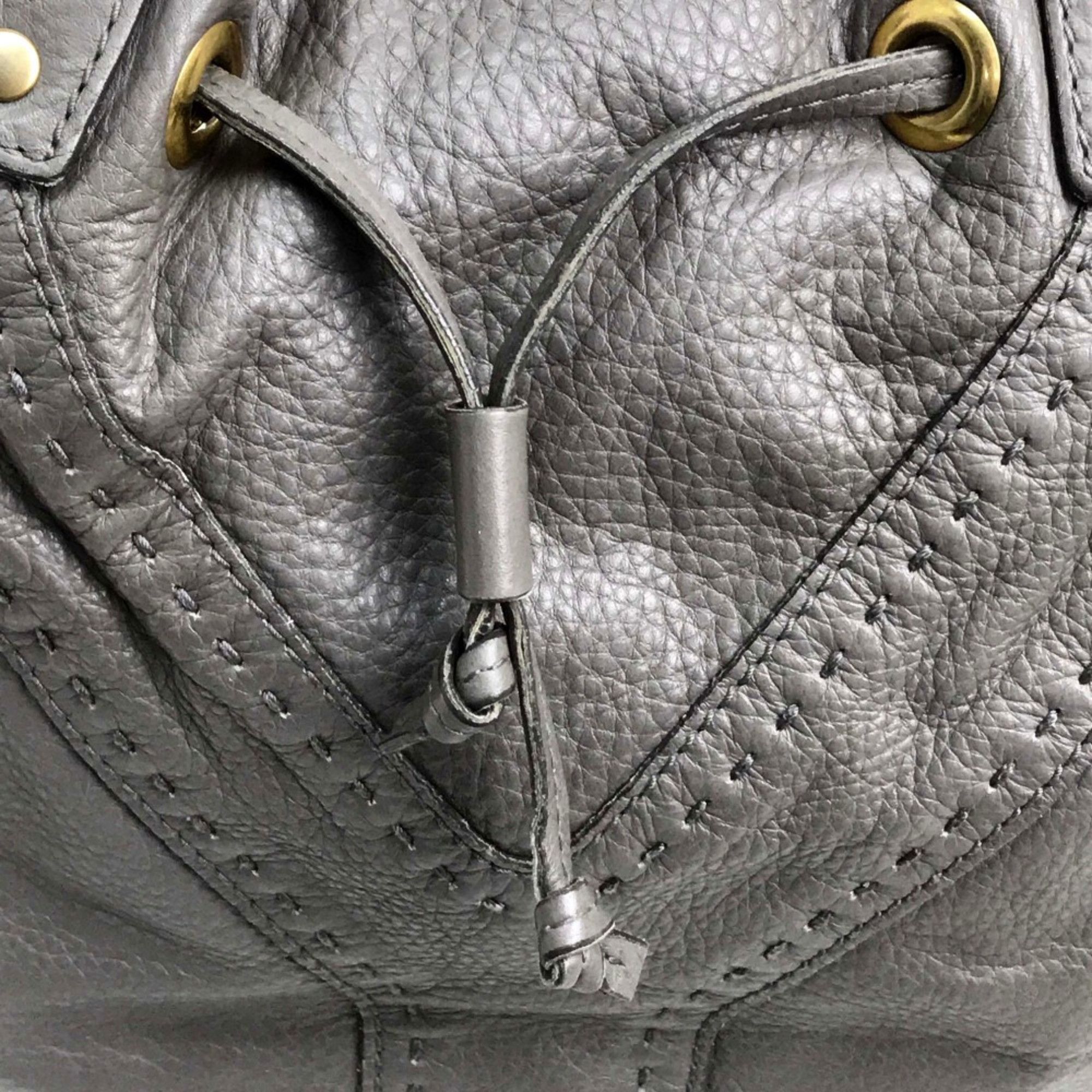 Yves Saint Laurent Yves Saint Laurent reversible Bag Shoulder Bag Tote Bag Charcoal Gray Based WhiteBased Size ONE SIZE - 7 Thumbnail