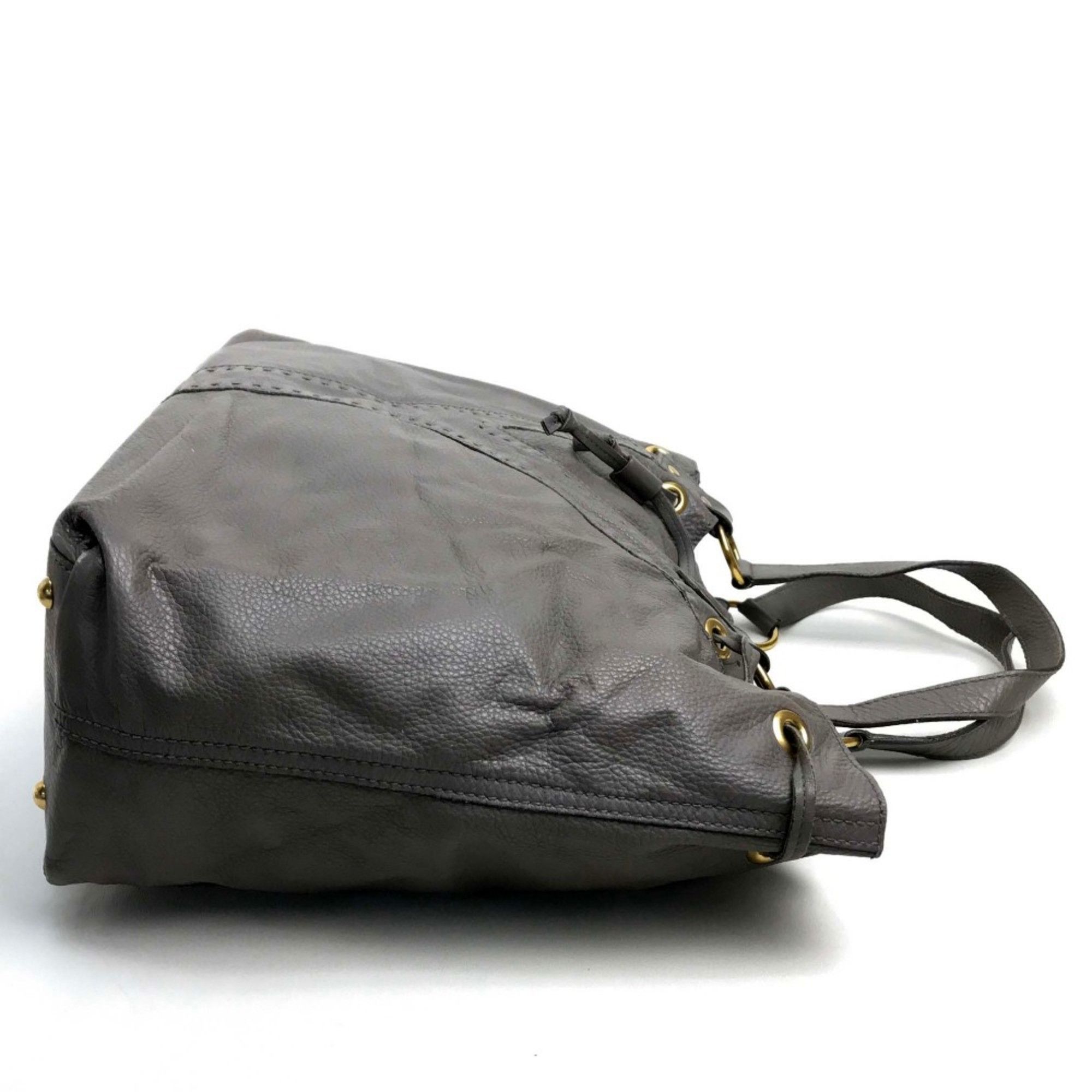 Yves Saint Laurent Yves Saint Laurent reversible Bag Shoulder Bag Tote Bag Charcoal Gray Based WhiteBased Size ONE SIZE - 4 Thumbnail
