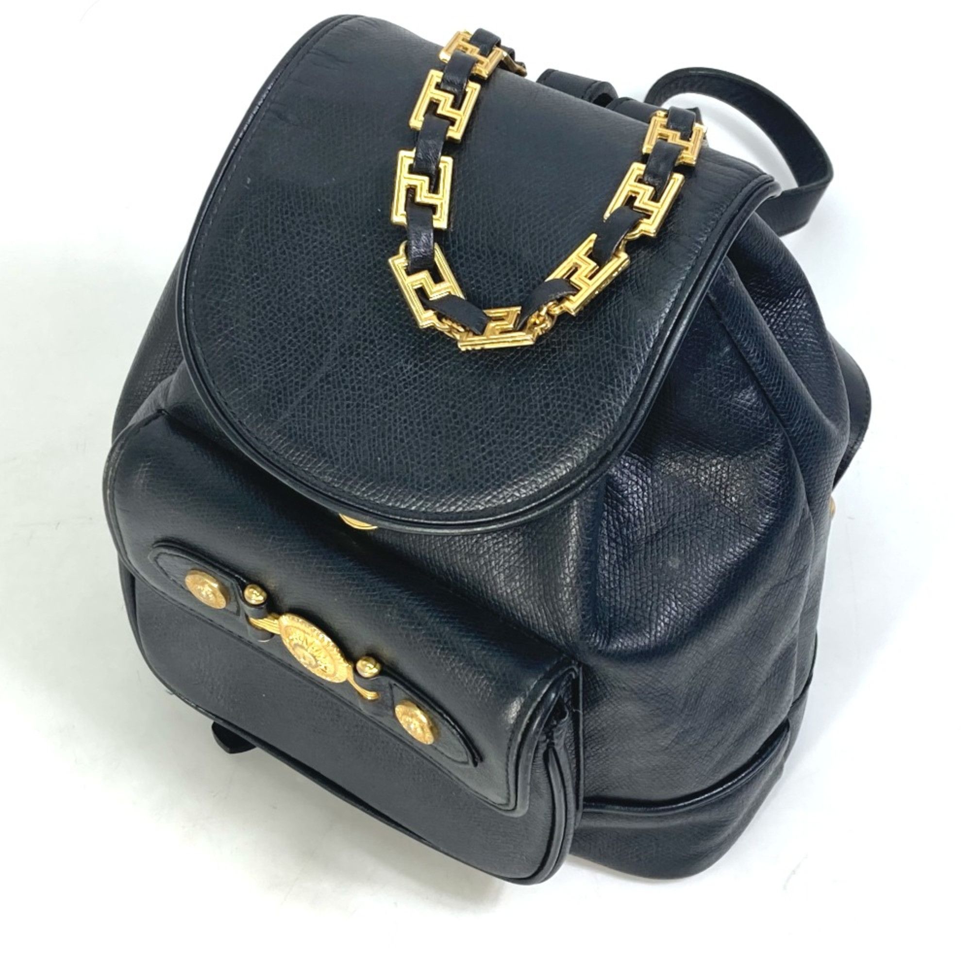 Versace Versace vintage backpack bag Backpack Black Gold Size ONE SIZE - 5 Thumbnail