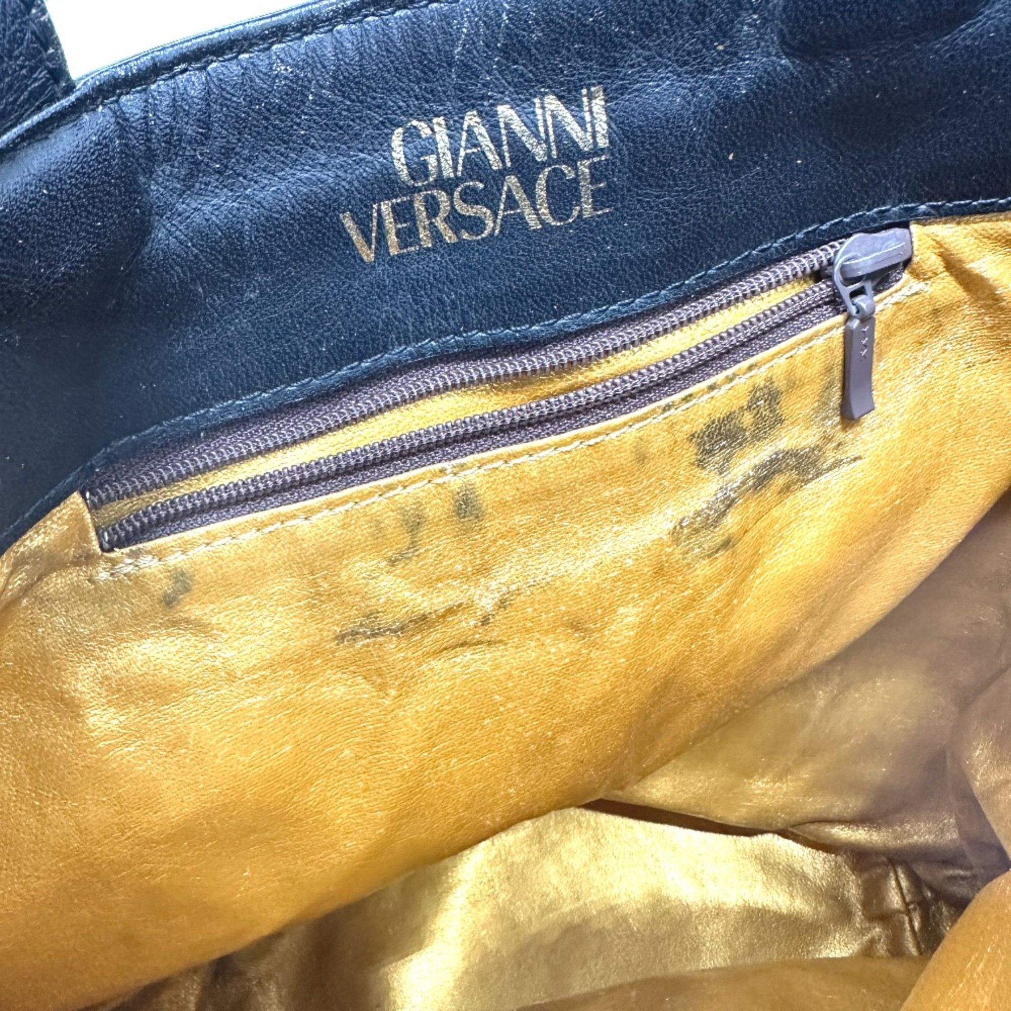 Versace Versace vintage Shoulder Shoulder Bag yellow Black Size ONE SIZE - 10 Thumbnail