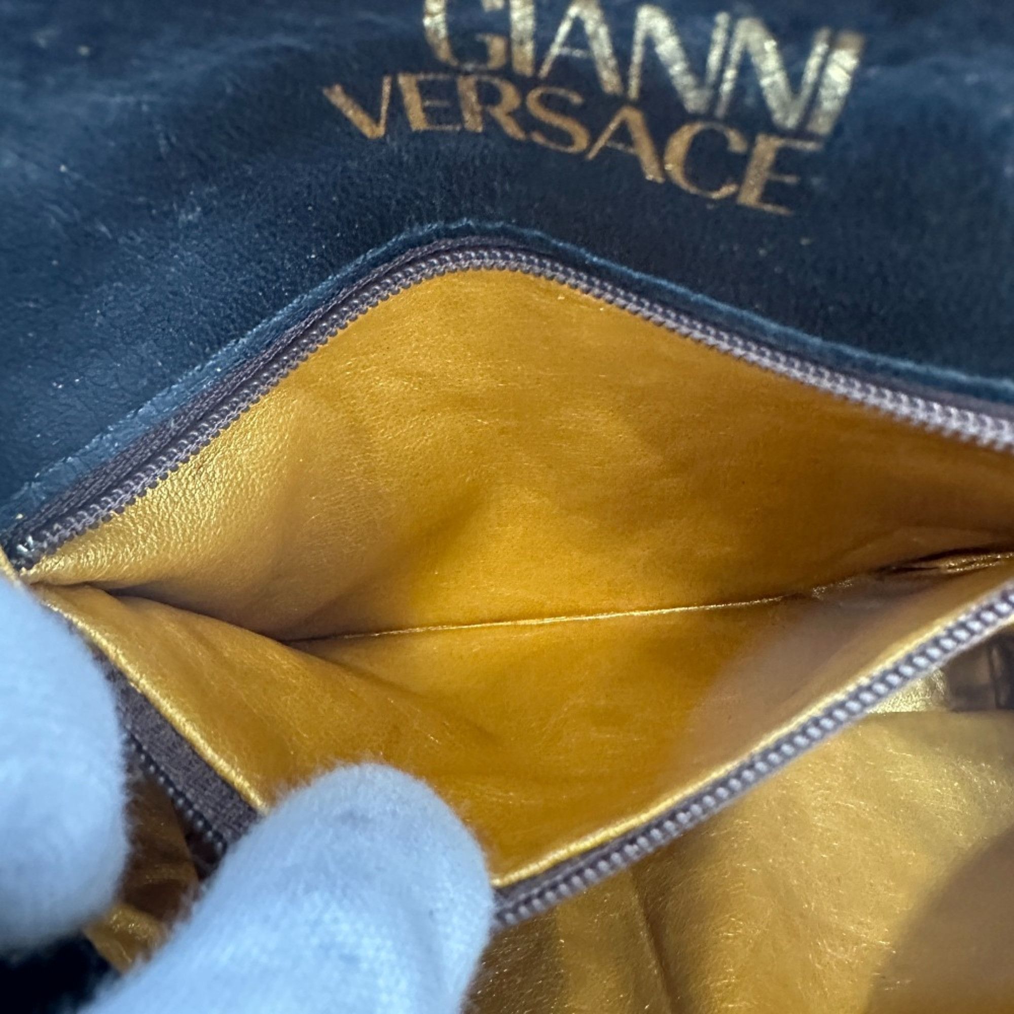 Versace Versace vintage Shoulder Shoulder Bag yellow Black Size ONE SIZE - 11 Thumbnail