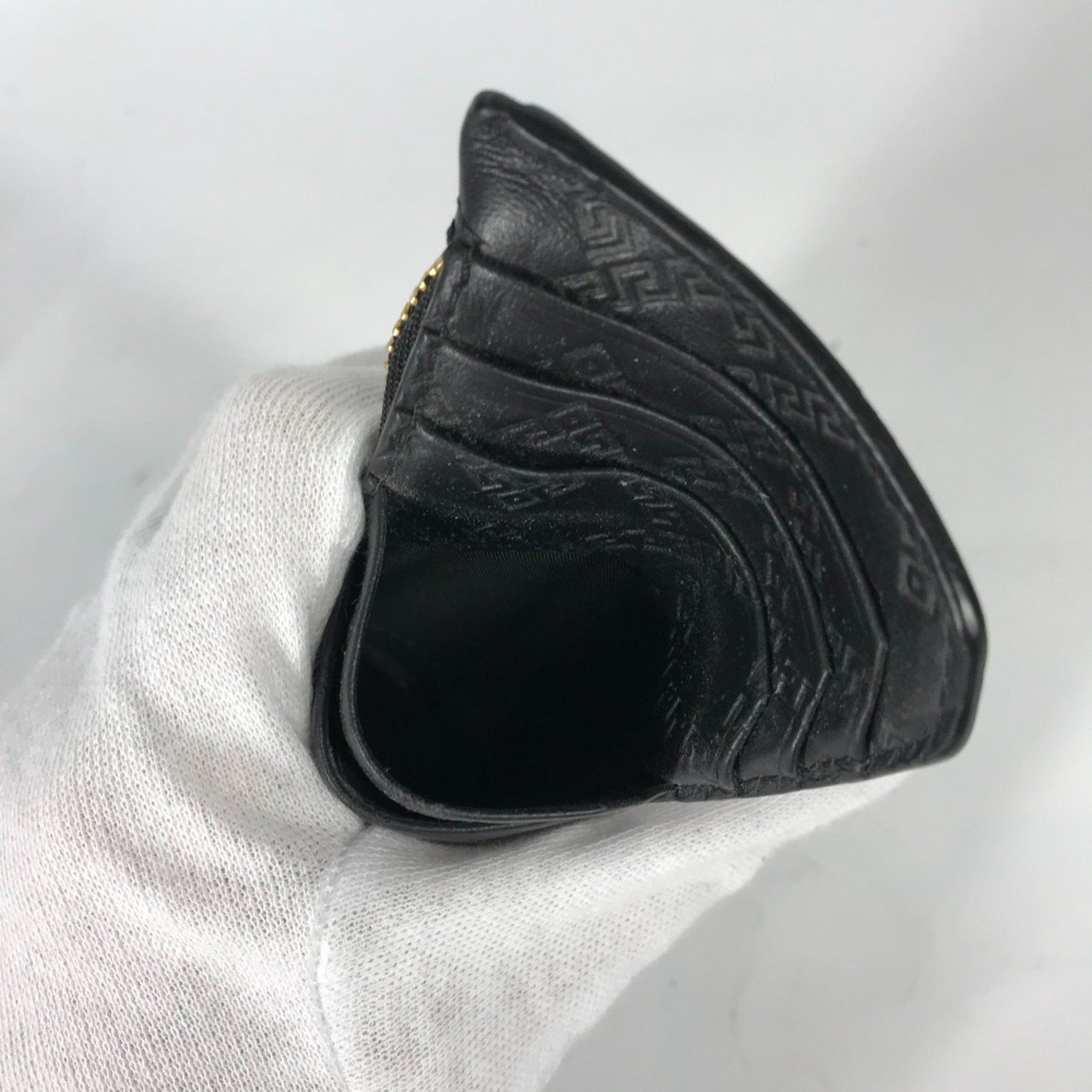 Versace Versace Wallet Coin Compartment Fragment case coin purse Black Gold Size ONE SIZE - 10 Thumbnail