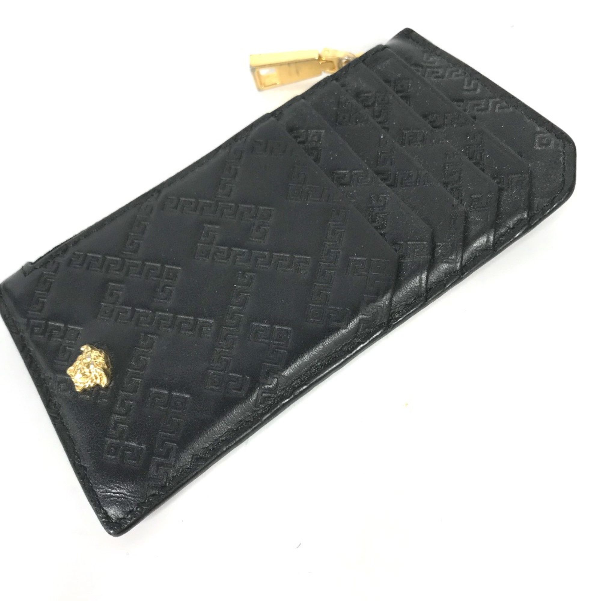 Versace Versace Wallet Coin Compartment Fragment case coin purse Black Gold Size ONE SIZE - 3 Thumbnail
