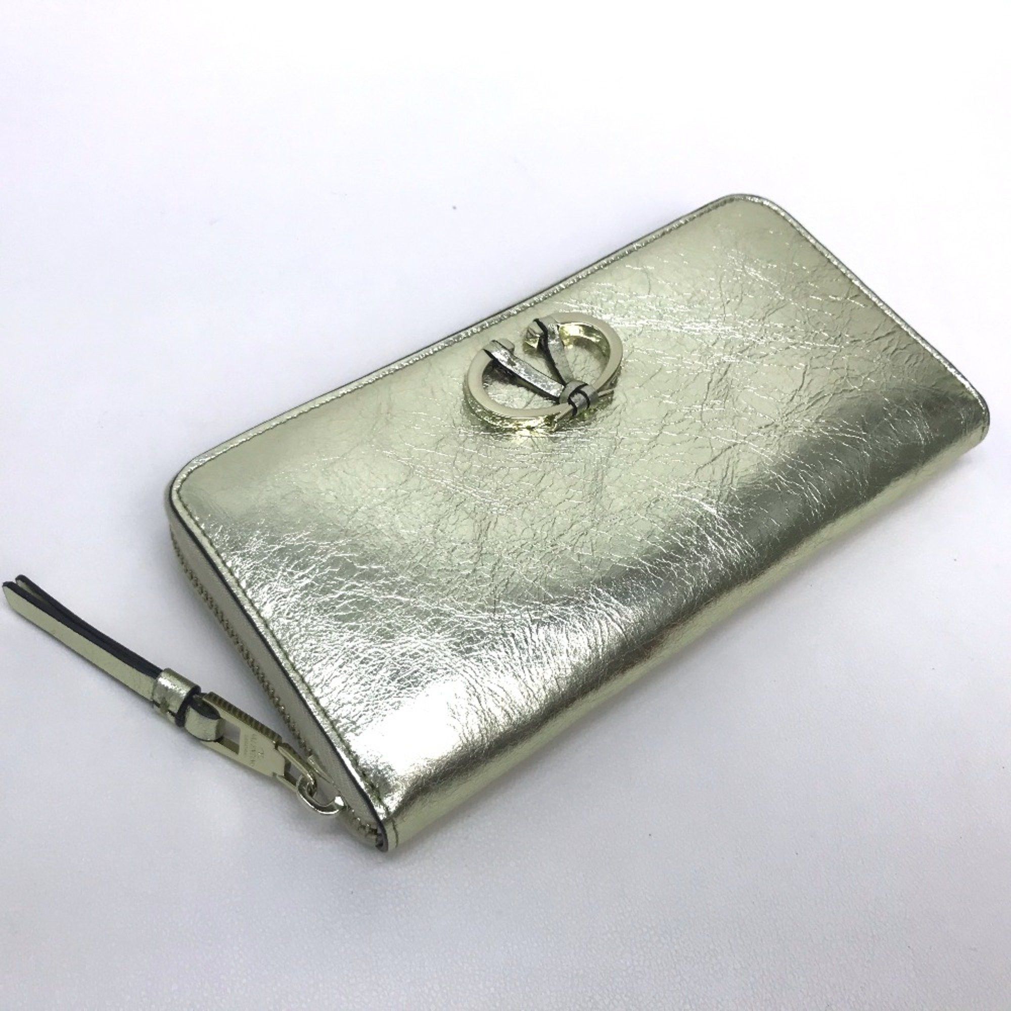 Valentino Valentino-Galavani PW2P0P88CMC Wrinkles processing Long Wallet Gold Size ONE SIZE - 2 Thumbnail