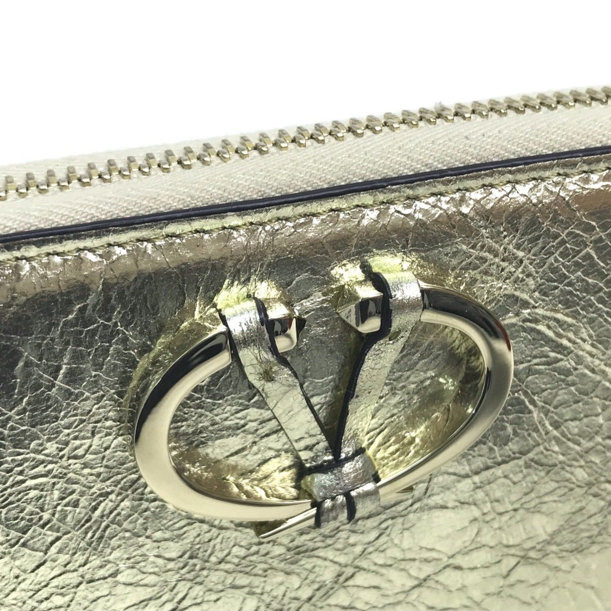 Valentino Valentino-Galavani PW2P0P88CMC Wrinkles processing Long Wallet Gold Size ONE SIZE - 5 Thumbnail