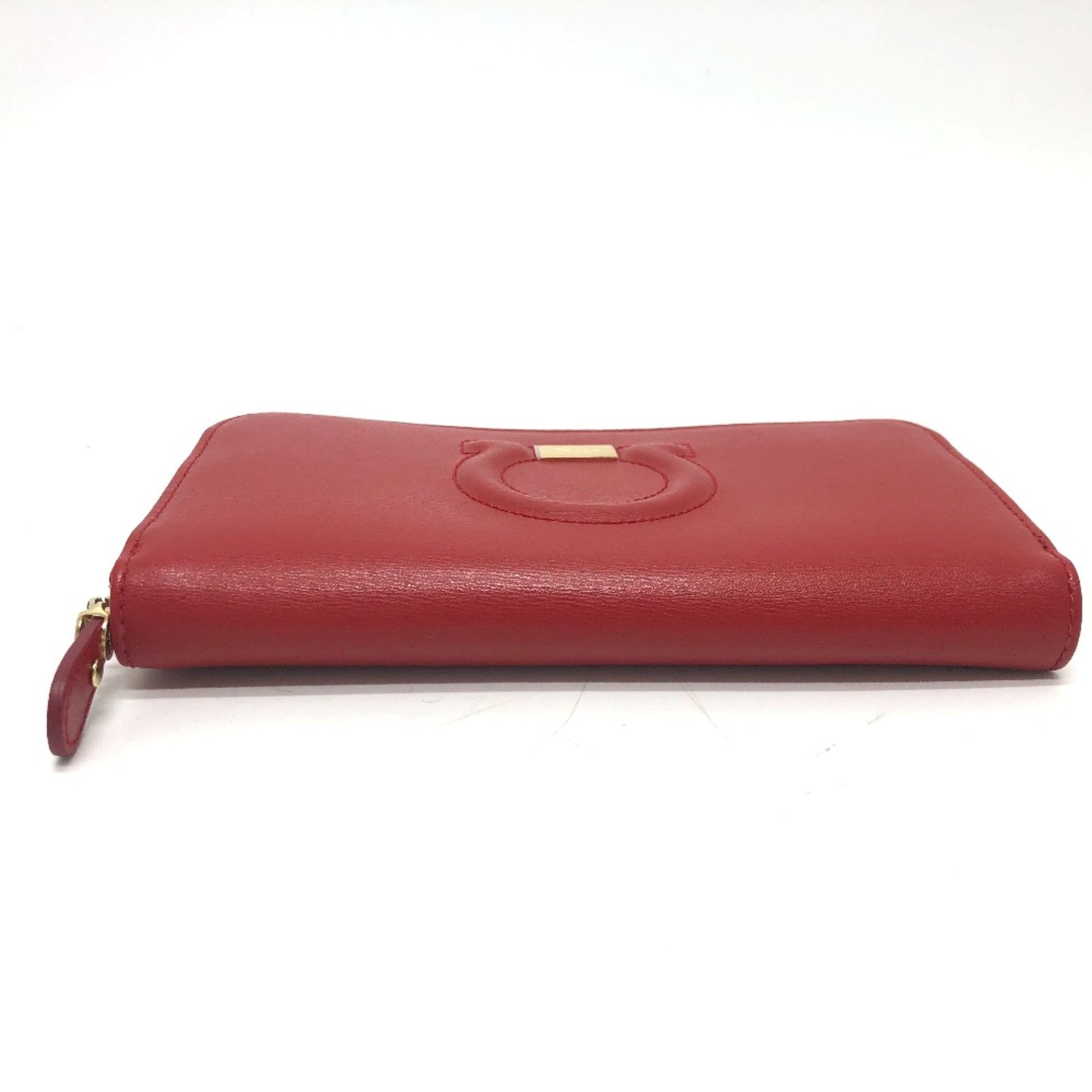 Salvatore Ferragamo Salvatore Ferragamo Gancini Wallet Long Wallet Red GoldHardware Size ONE SIZE - 5 Thumbnail