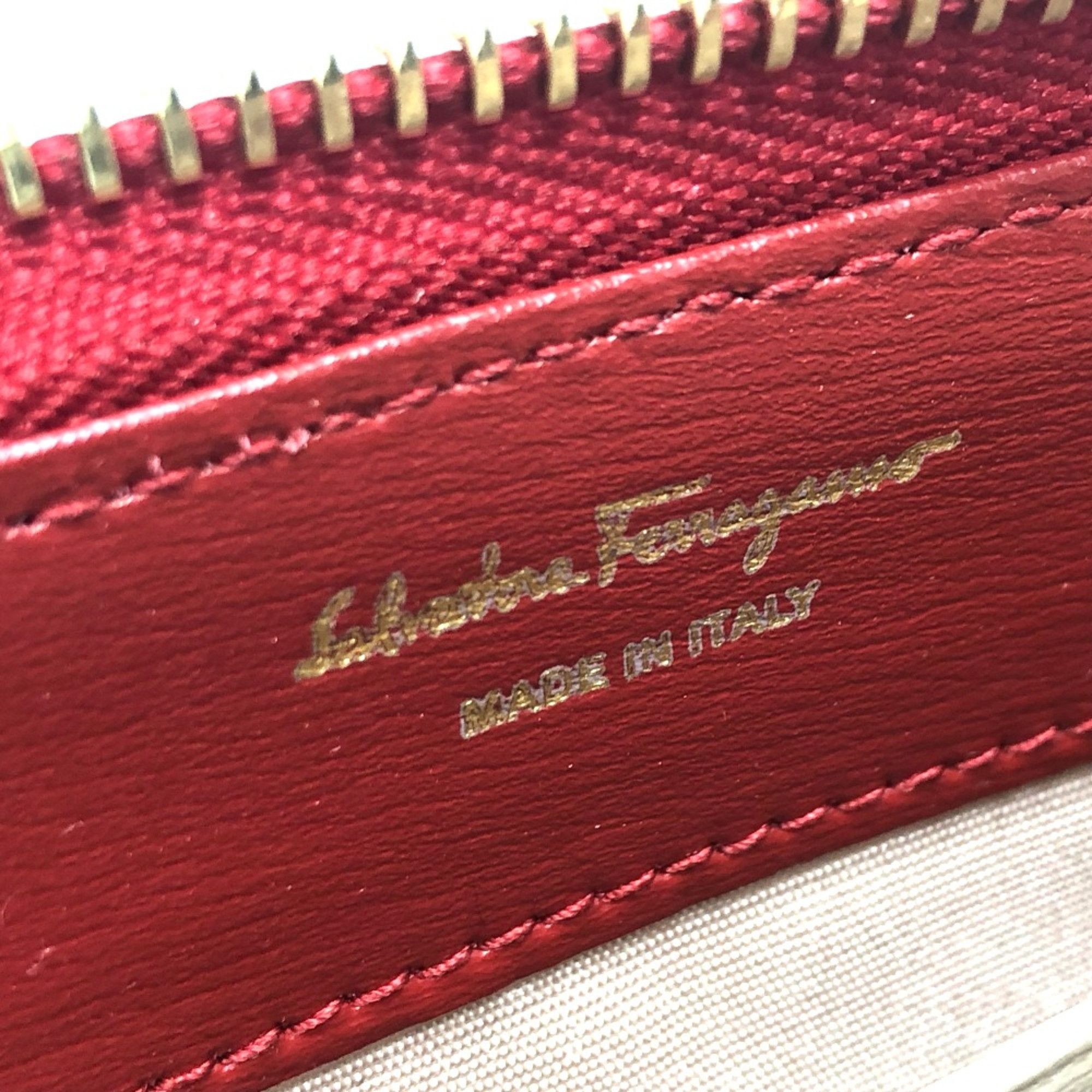 Salvatore Ferragamo Salvatore Ferragamo Gancini Wallet Long Wallet Red GoldHardware Size ONE SIZE - 14 Thumbnail