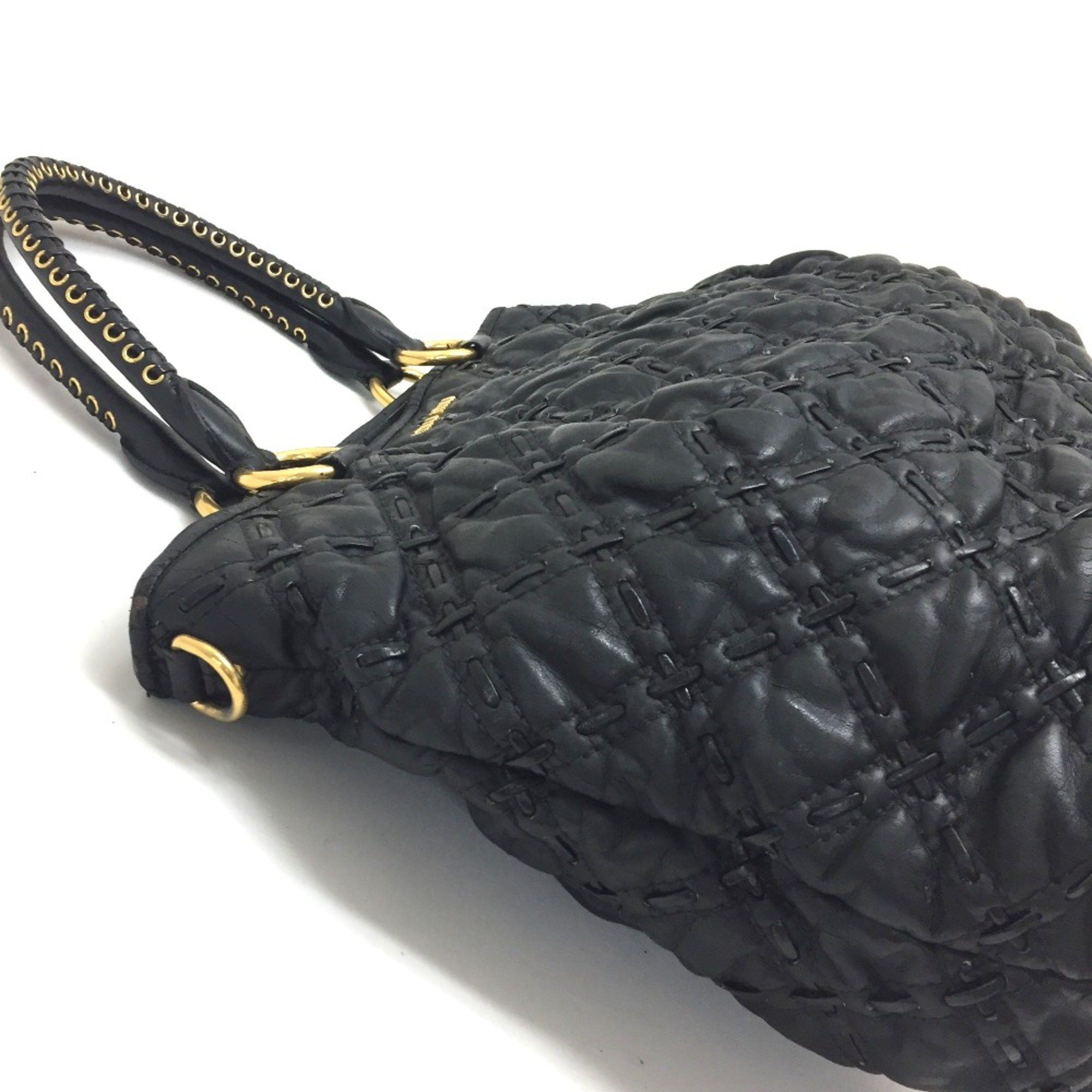 Miu Miu Miu Miu 2WAY Shoulder Bag Hand Bag Black GoldHardware Size ONE SIZE - 3 Thumbnail
