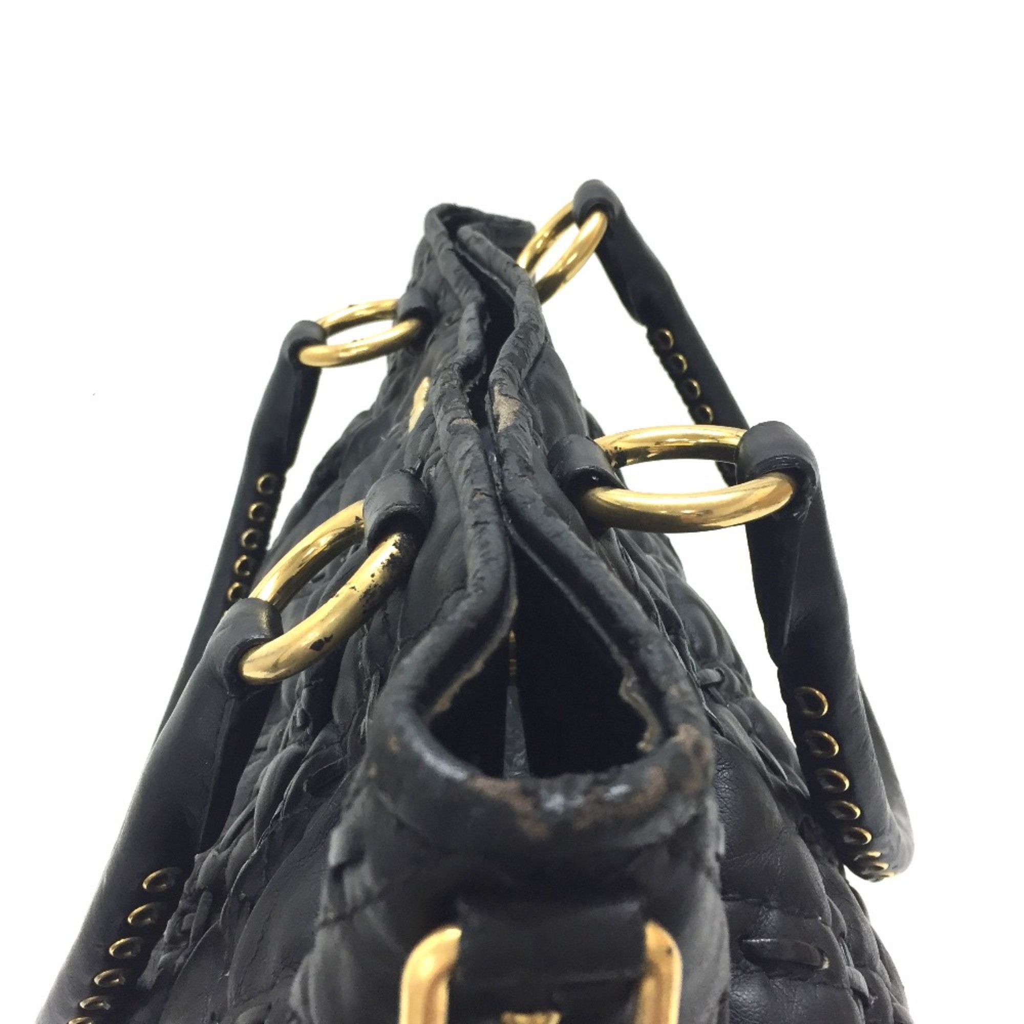 Miu Miu Miu Miu 2WAY Shoulder Bag Hand Bag Black GoldHardware Size ONE SIZE - 5 Thumbnail