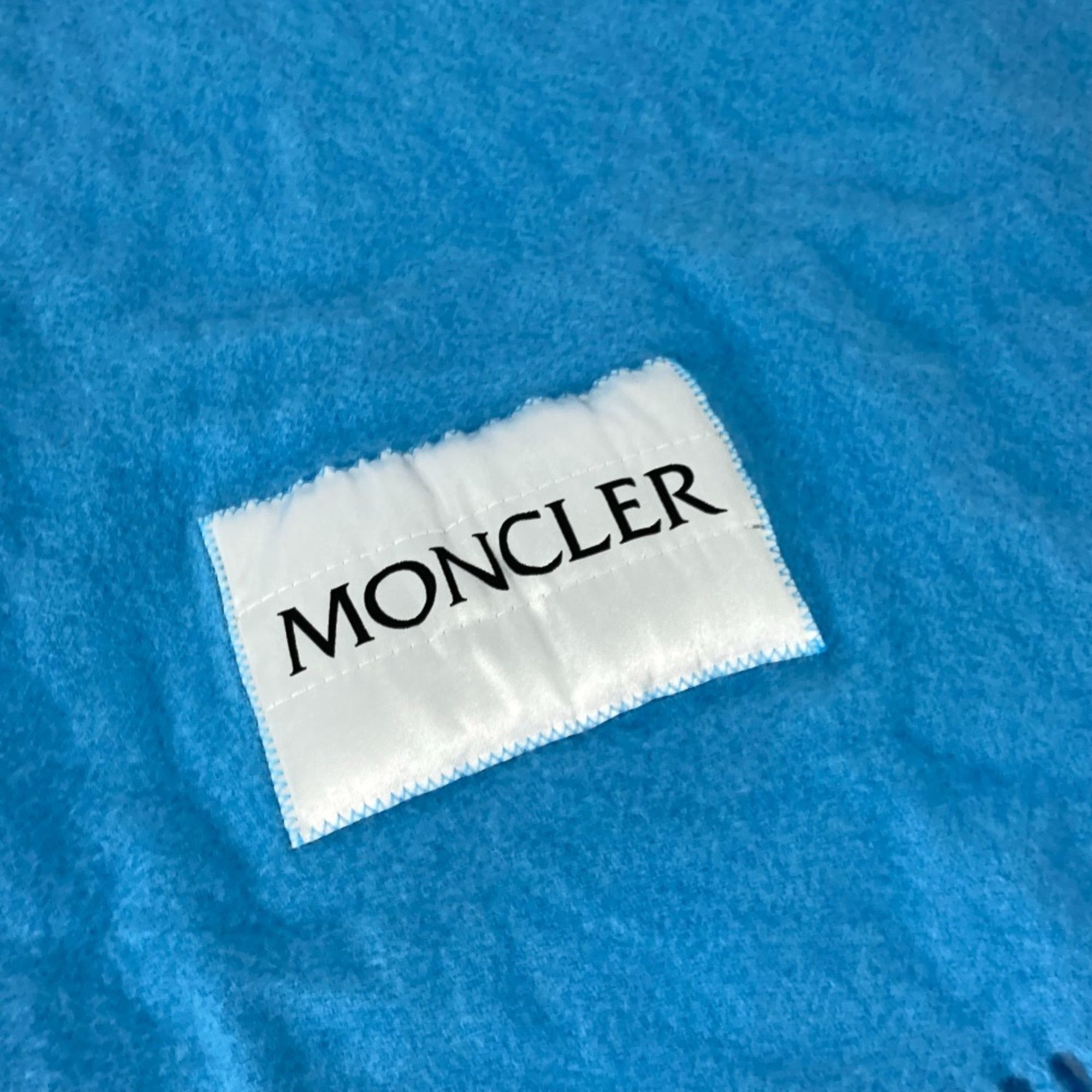 Moncler Moncler fringe Scarf blue Size ONE SIZE - 4 Thumbnail
