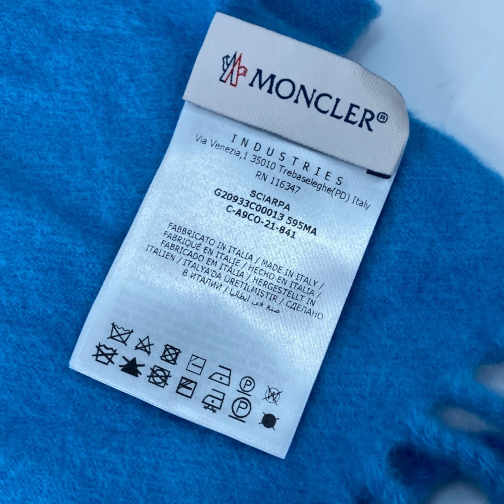 Moncler Moncler fringe Scarf blue Size ONE SIZE - 7 Thumbnail