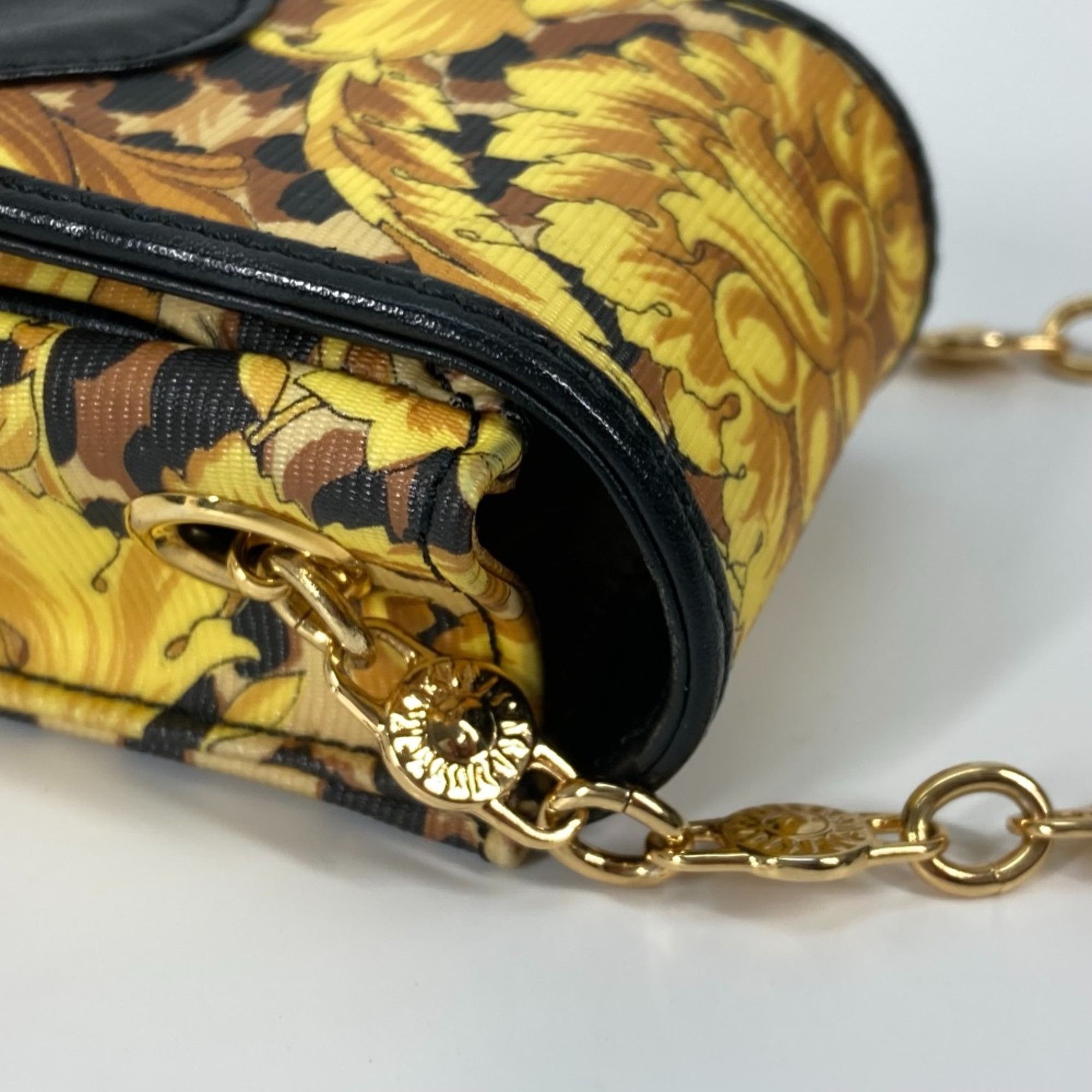 Versace Versace Pochette bag vintage Chain mobile case Shoulder Bag yellow Black Size ONE SIZE - 9 Thumbnail