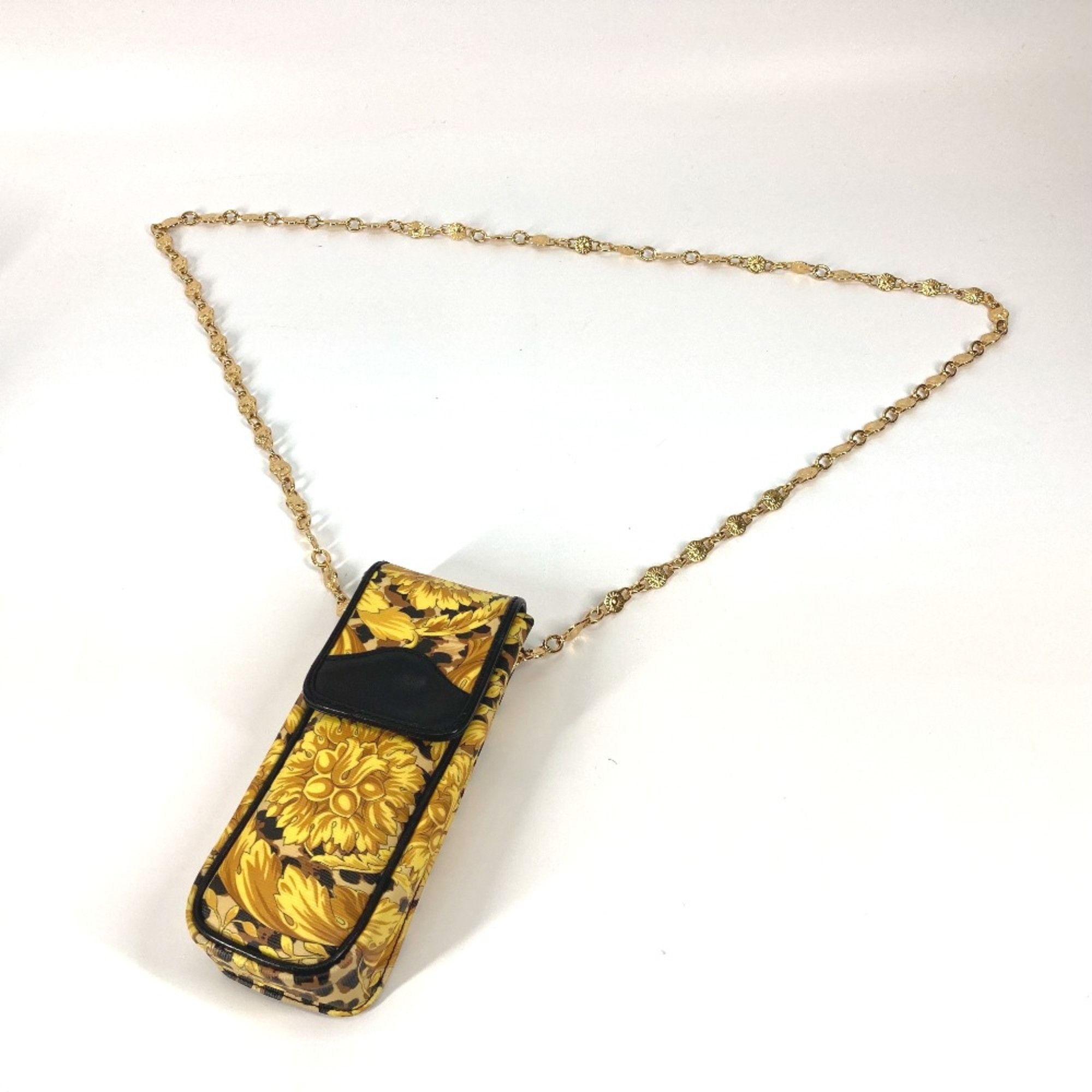 Versace Versace Pochette bag vintage Chain mobile case Shoulder Bag yellow Black Size ONE SIZE - 12 Thumbnail