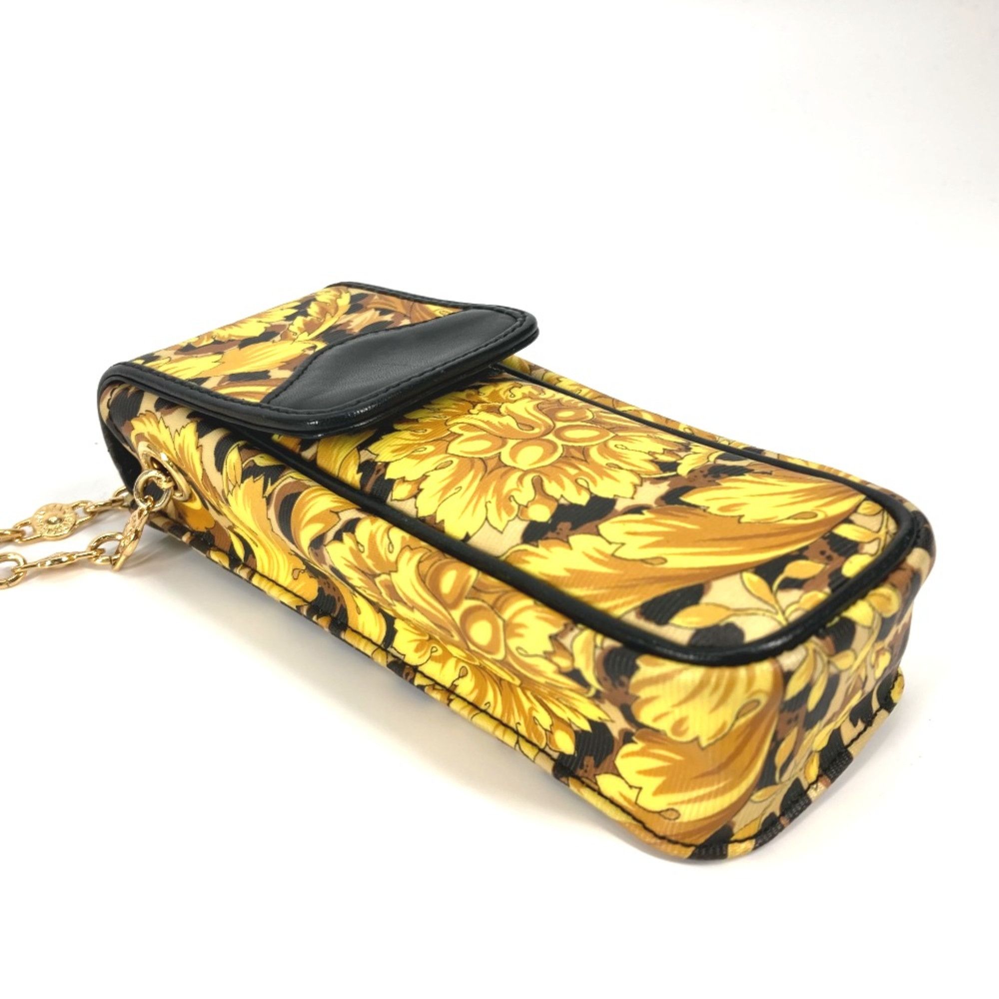 Versace Versace Pochette bag vintage Chain mobile case Shoulder Bag yellow Black Size ONE SIZE - 5 Thumbnail