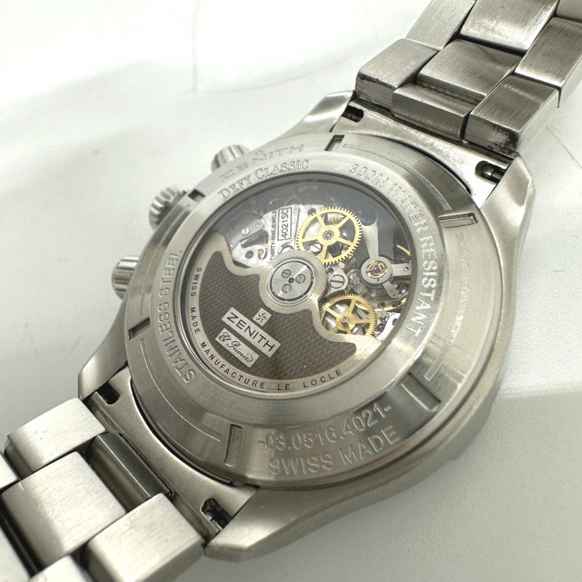 ZENITH Zenith 03.0516.4021 Open El-Primero Back scale Automatic Wristwatch Silver Size ONE SIZE - 7 Thumbnail