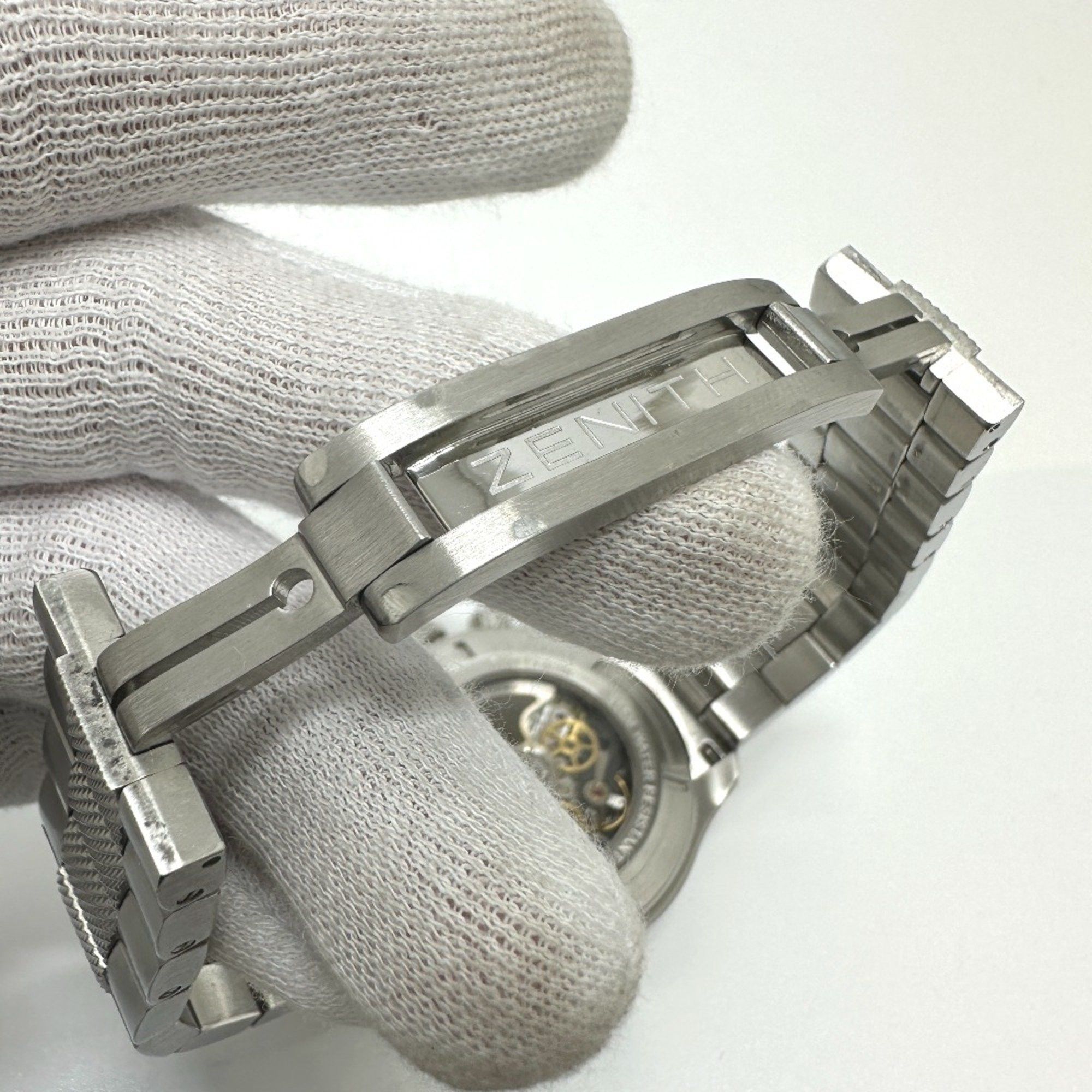 ZENITH Zenith 03.0516.4021 Open El-Primero Back scale Automatic Wristwatch Silver Size ONE SIZE - 9 Thumbnail
