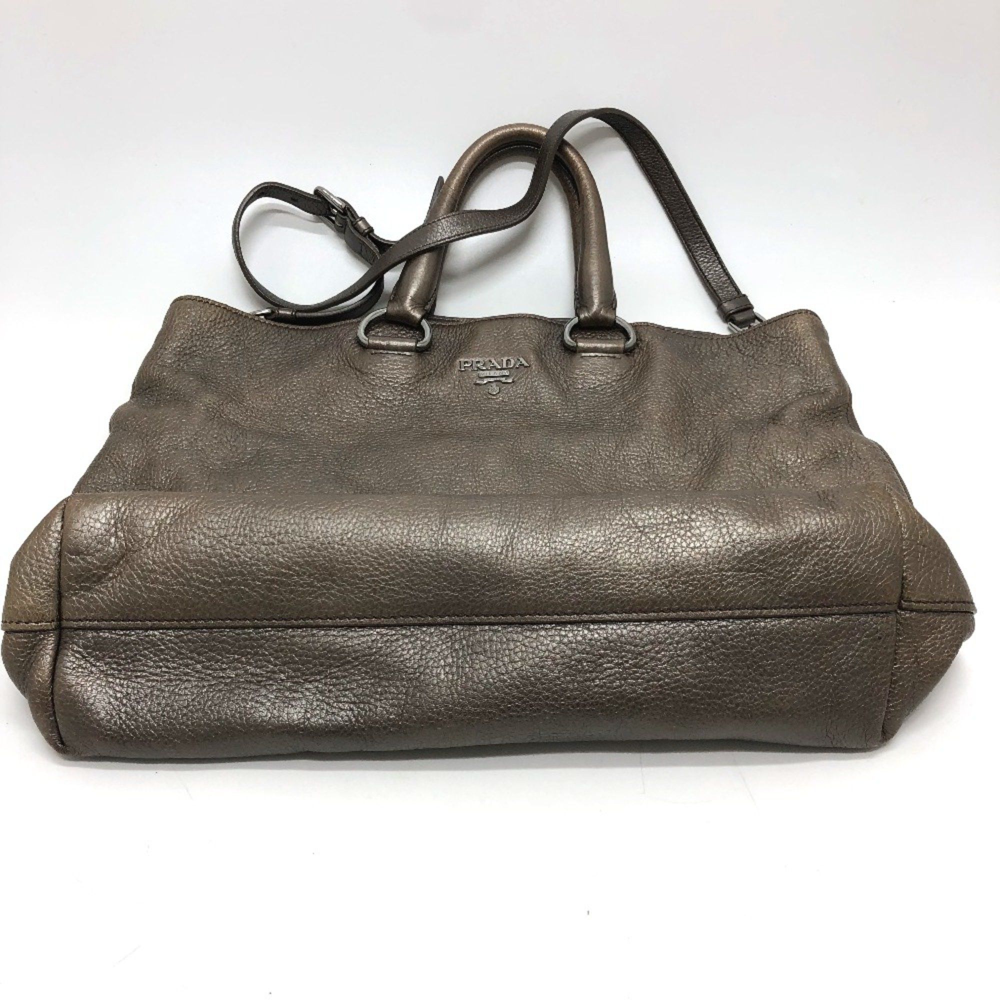 Prada PRADA logo Bag 2WAY Tote Bag Brown Size ONE SIZE - 3 Thumbnail