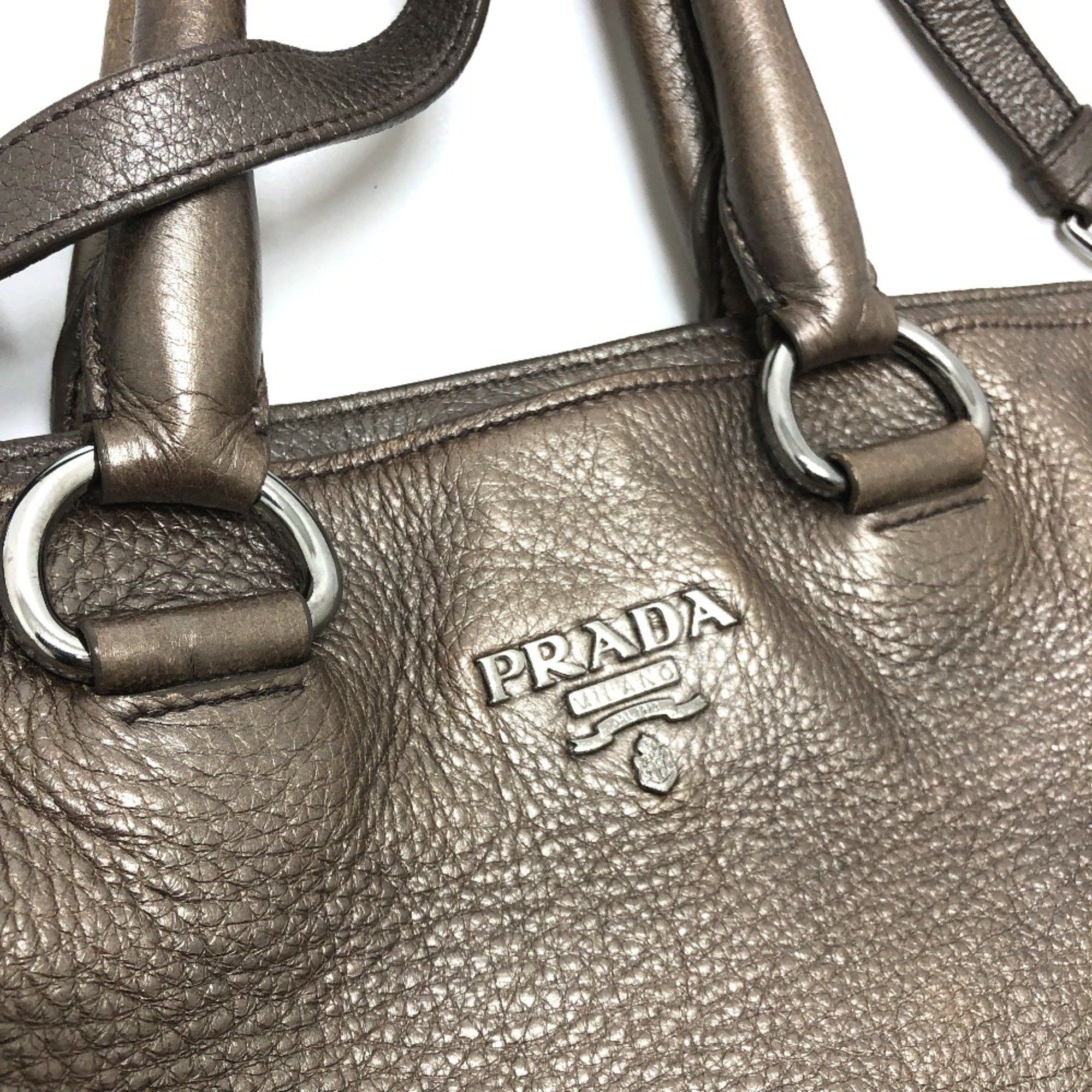 Prada PRADA logo Bag 2WAY Tote Bag Brown Size ONE SIZE - 6 Thumbnail