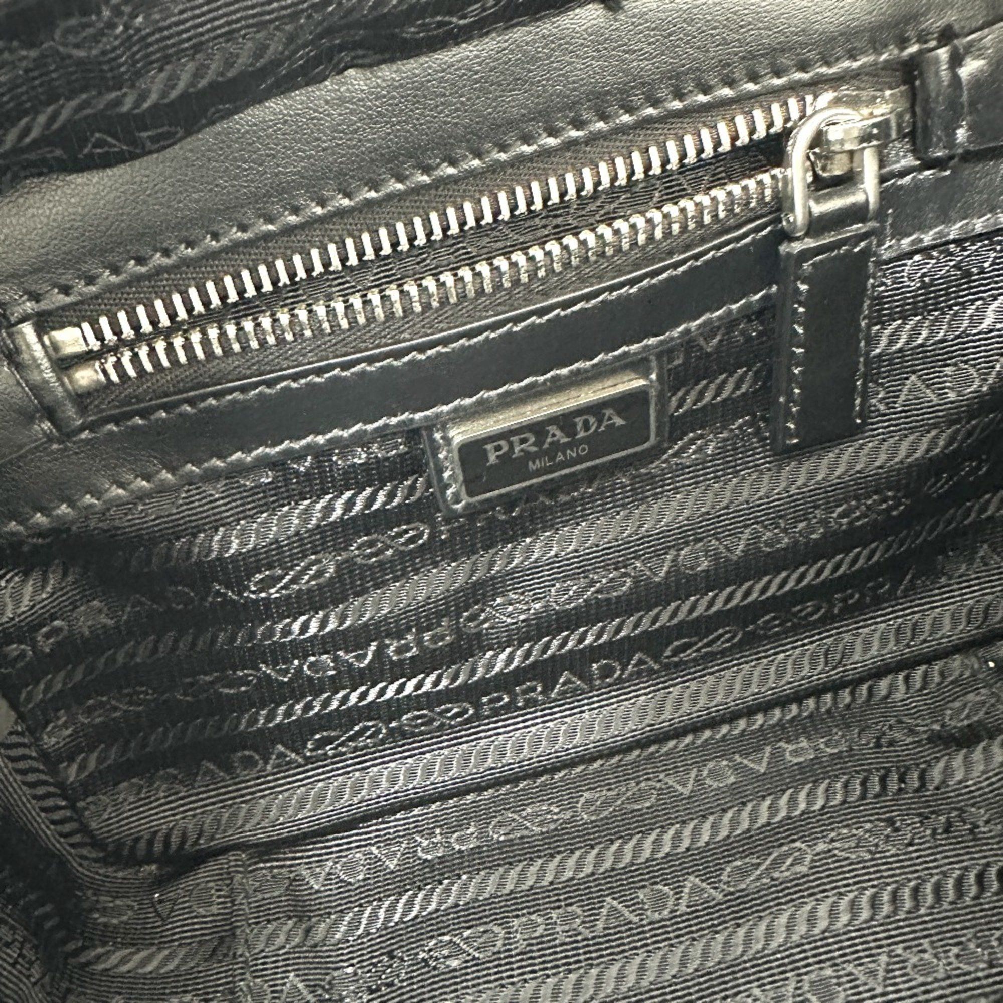 Prada PRADA 2VH070 whale whale 2WAY Hand Bag Crossbody Vanity Bag Shoulder Bag Black Size ONE SIZE - 9 Thumbnail