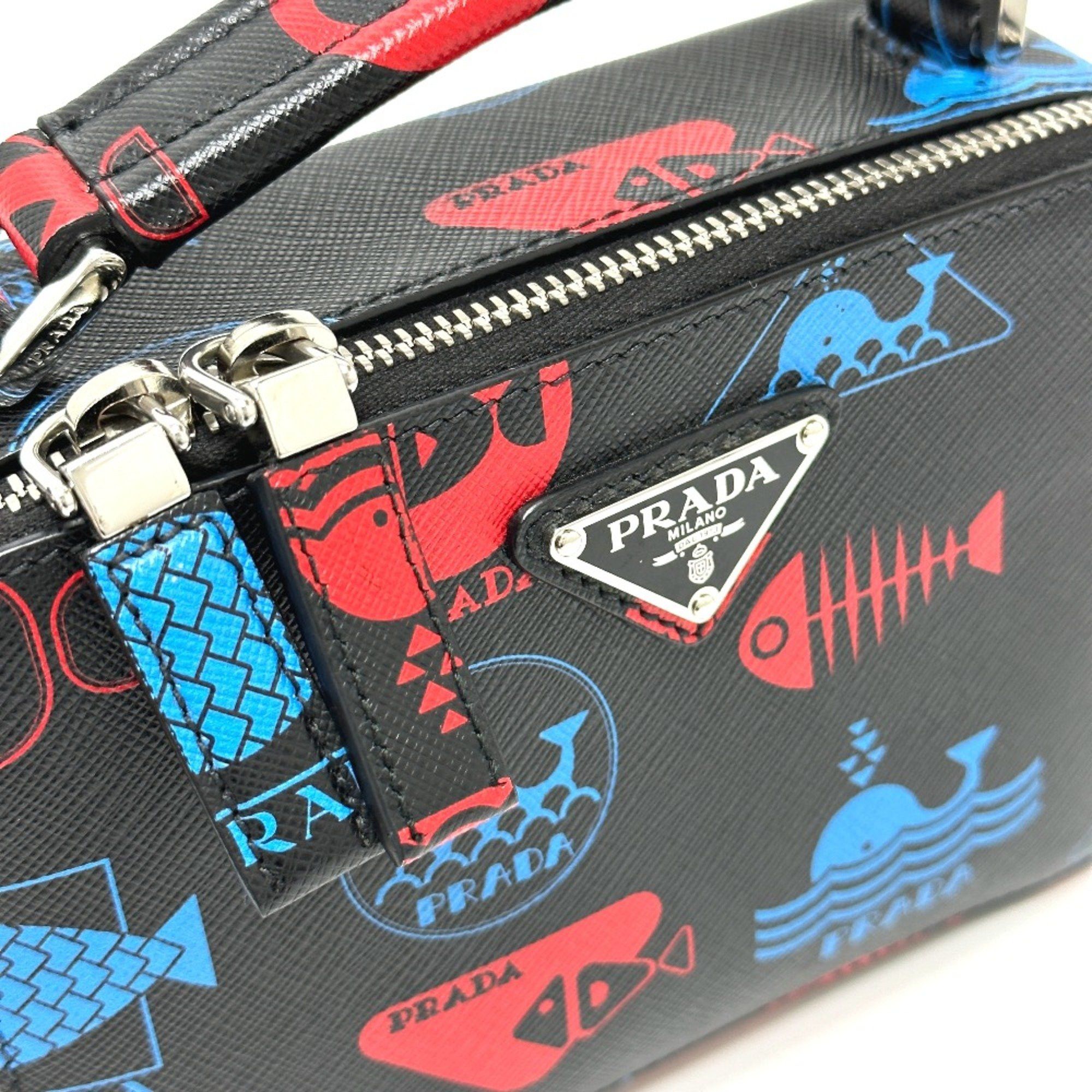 Prada PRADA 2VH070 whale whale 2WAY Hand Bag Crossbody Vanity Bag Shoulder Bag Black Size ONE SIZE - 6 Thumbnail