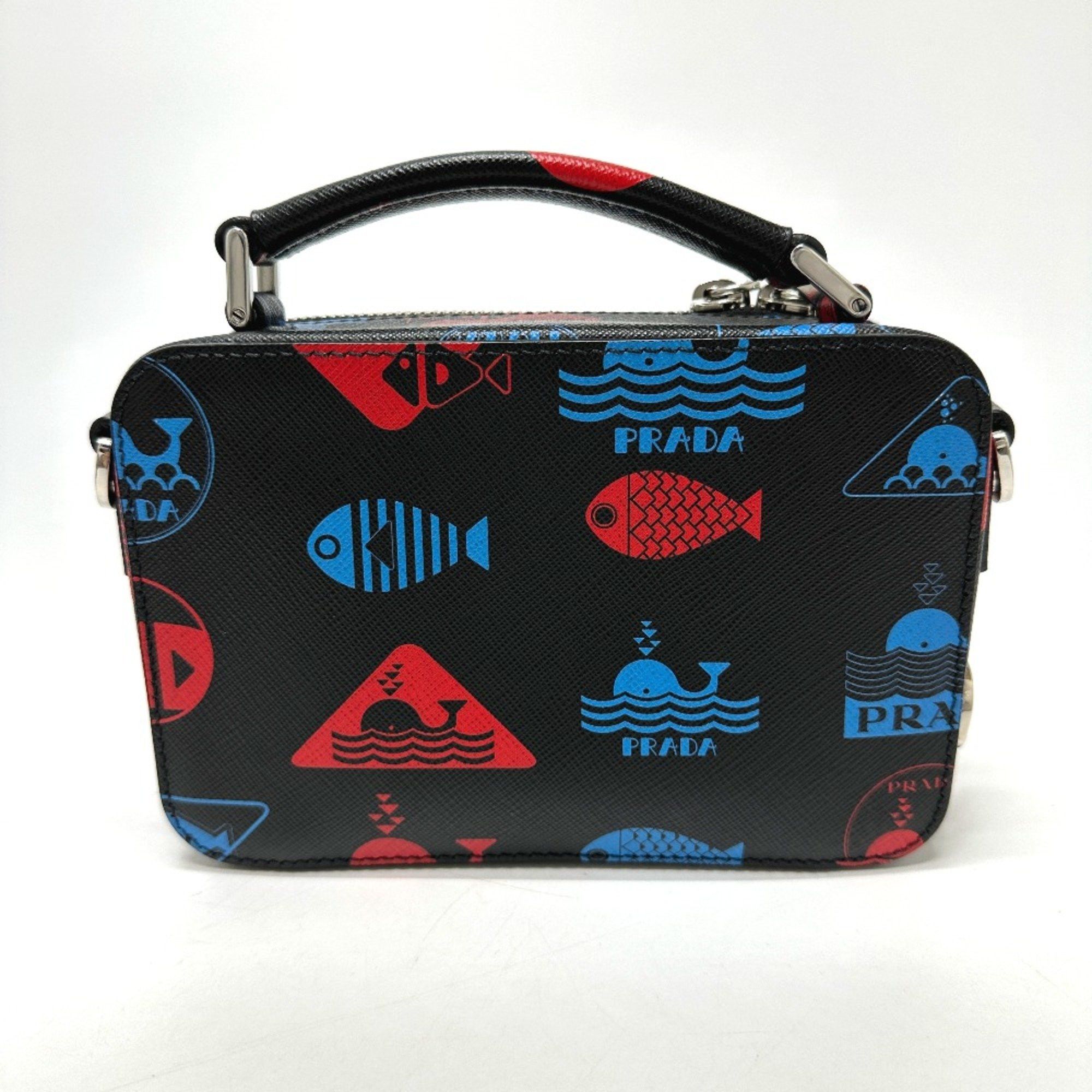 Prada PRADA 2VH070 whale whale 2WAY Hand Bag Crossbody Vanity Bag Shoulder Bag Black Size ONE SIZE - 2 Thumbnail