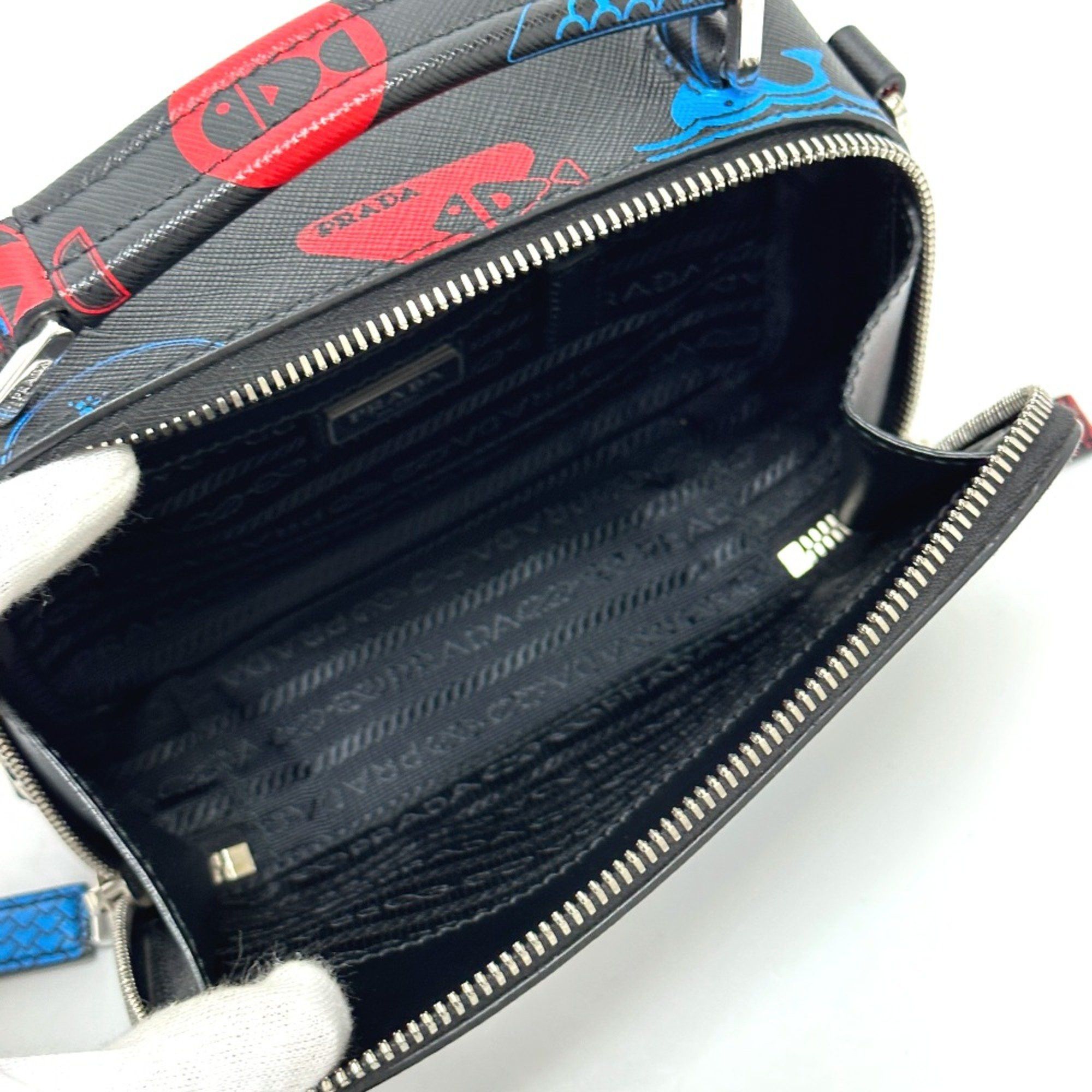Prada PRADA 2VH070 whale whale 2WAY Hand Bag Crossbody Vanity Bag Shoulder Bag Black Size ONE SIZE - 8 Thumbnail