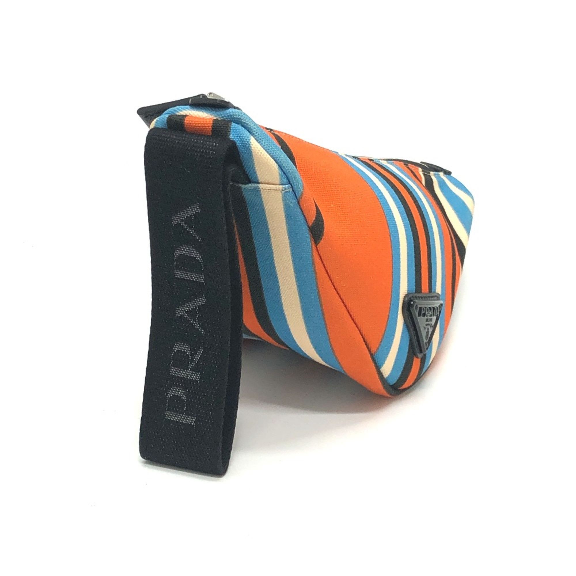 Prada PRADA 2NE053 Triangle logo Bag Pouch Orange x blue Size ONE SIZE - 3 Thumbnail