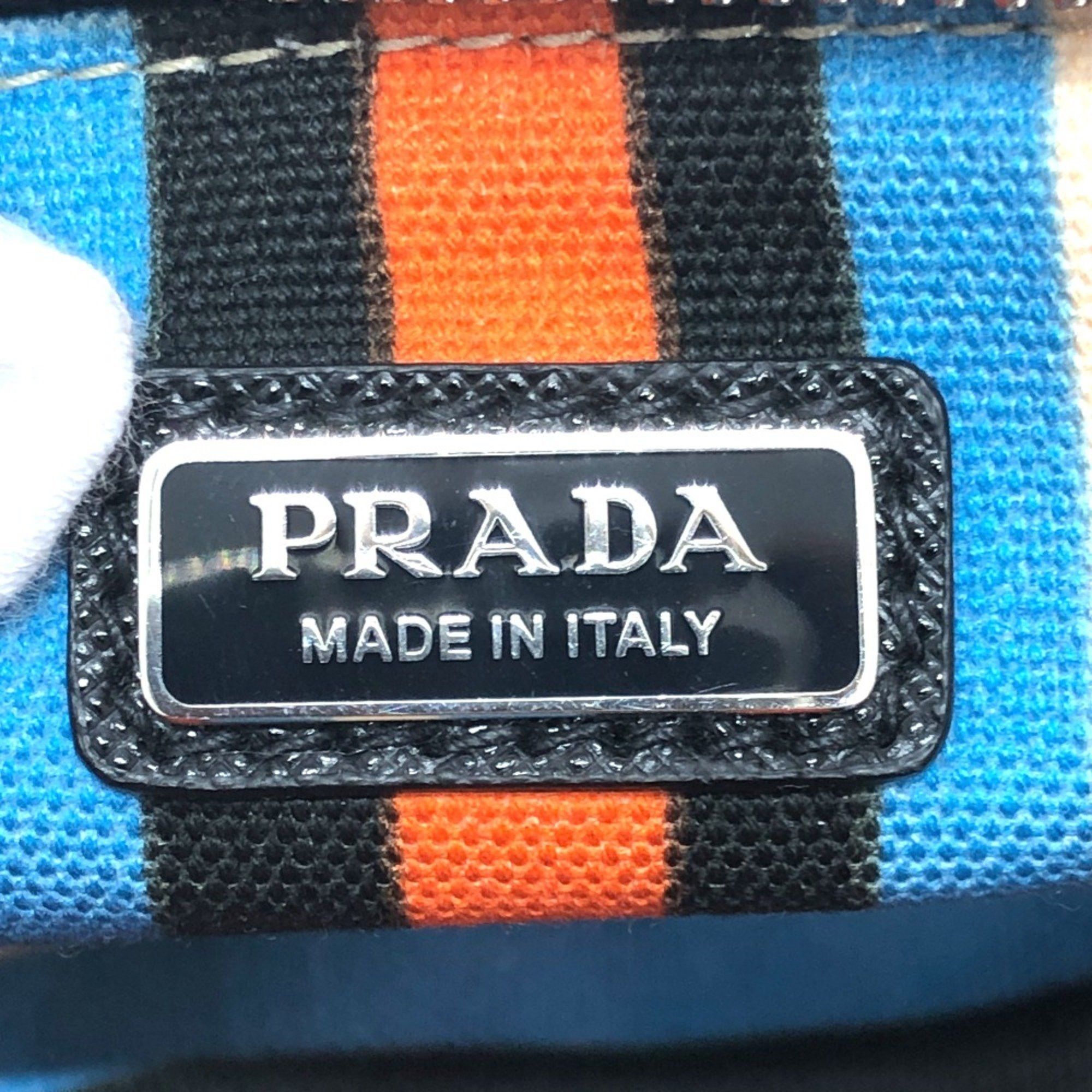 Prada PRADA 2NE053 Triangle logo Bag Pouch Orange x blue Size ONE SIZE - 11 Thumbnail