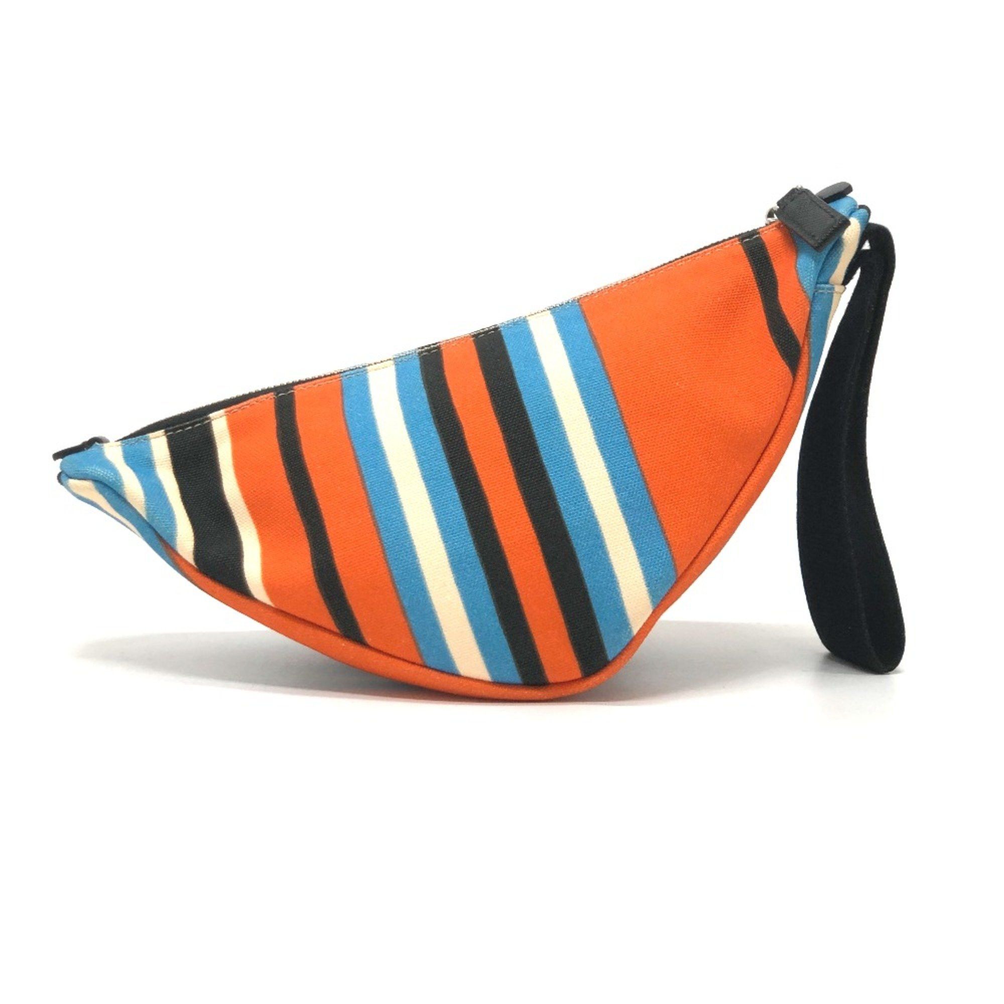 Prada PRADA 2NE053 Triangle logo Bag Pouch Orange x blue Size ONE SIZE - 2 Thumbnail