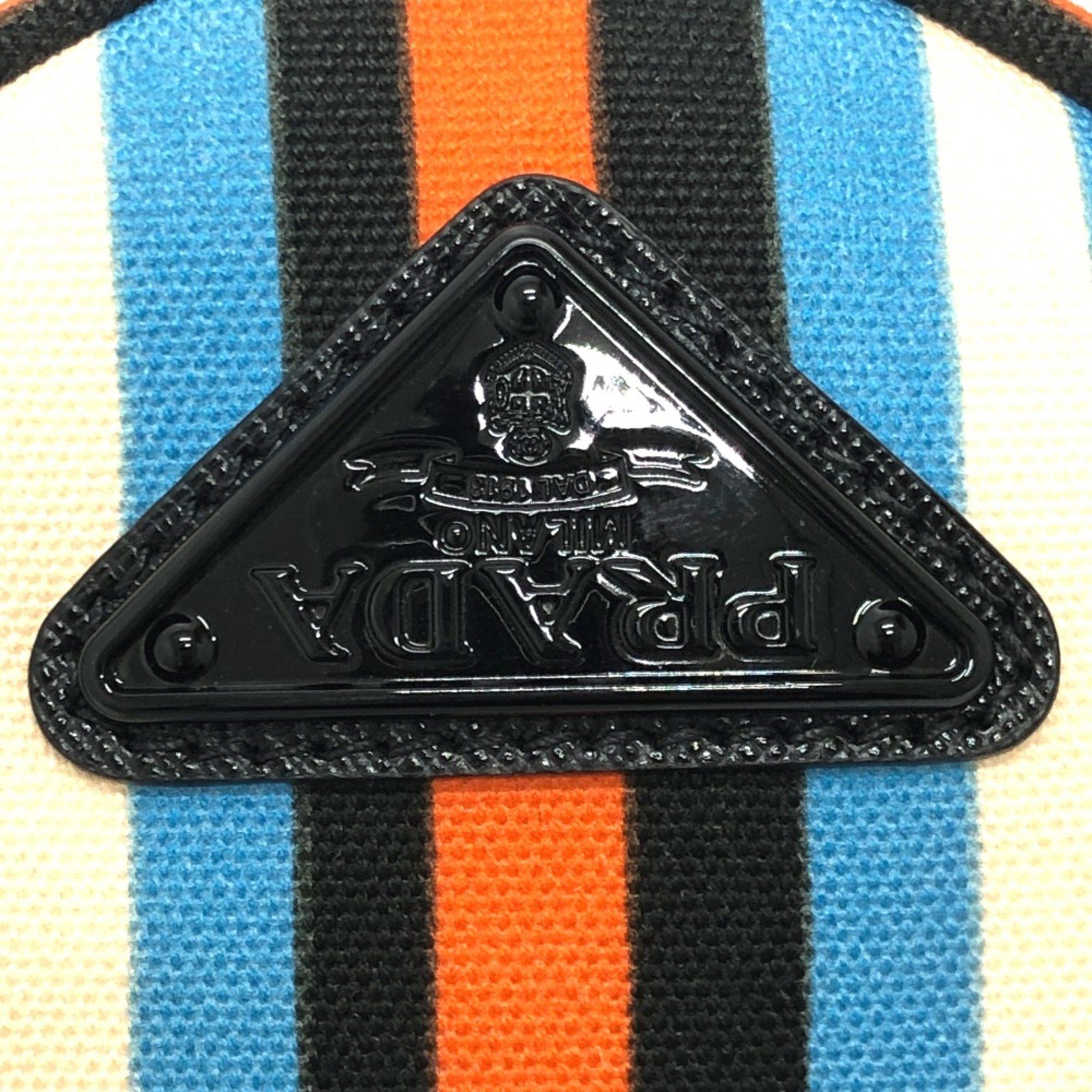 Prada PRADA 2NE053 Triangle logo Bag Pouch Orange x blue Size ONE SIZE - 13 Thumbnail