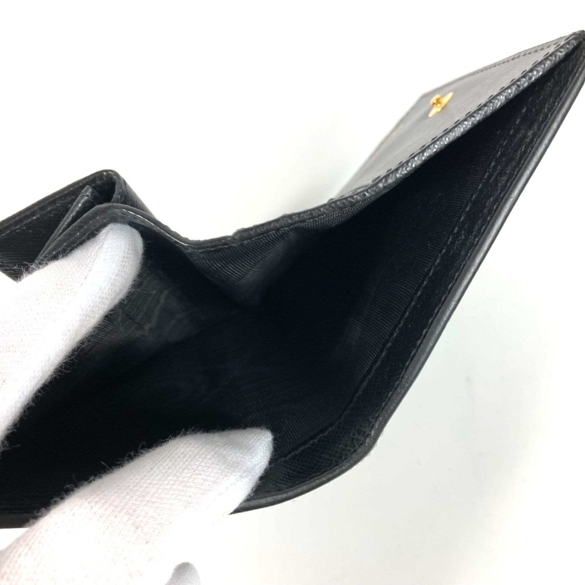 Prada PRADA 1MV204 Compact wallet Folded wallet Black White Size ONE SIZE - 5 Thumbnail