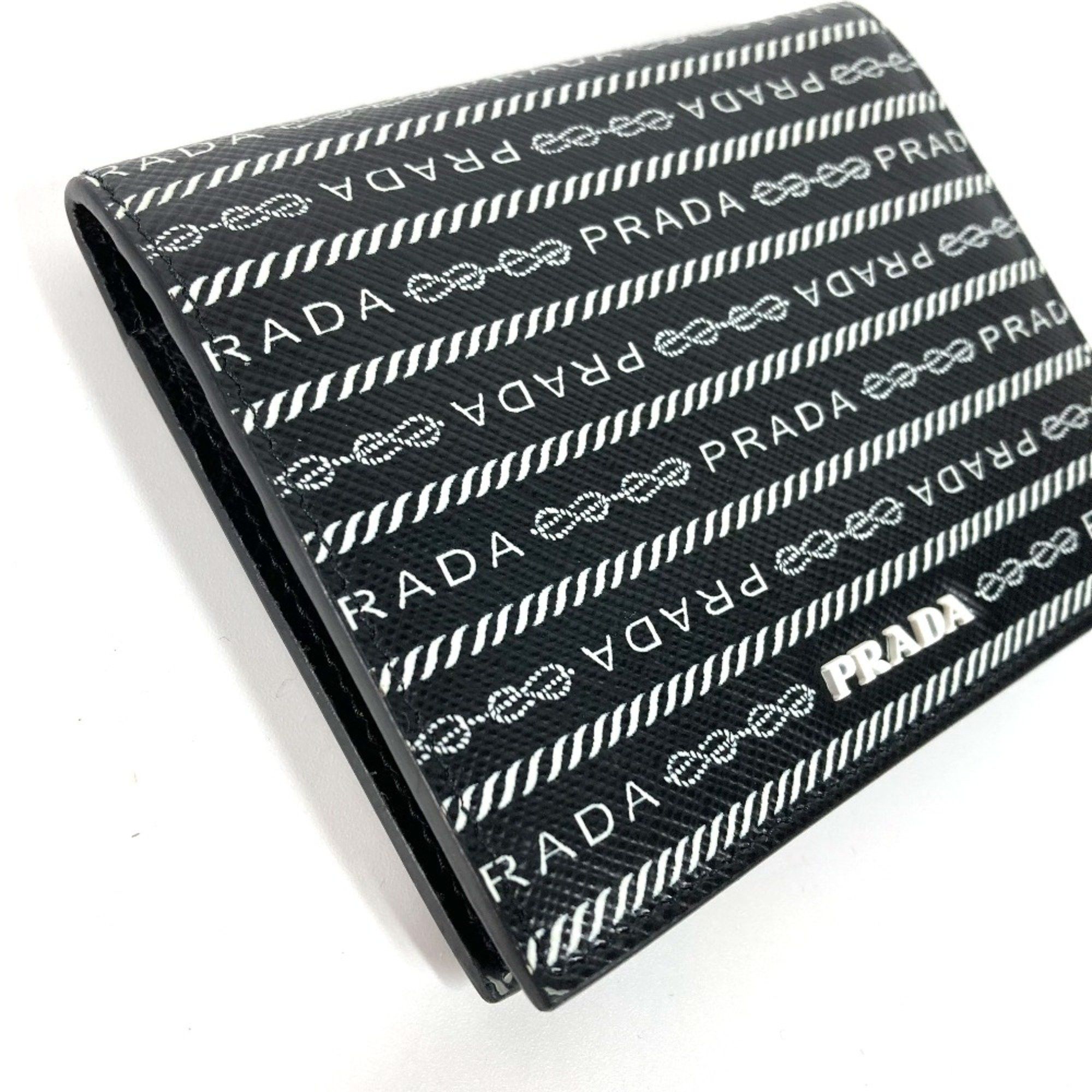 Prada PRADA 1MV204 Compact wallet Folded wallet Black White Size ONE SIZE - 7 Thumbnail