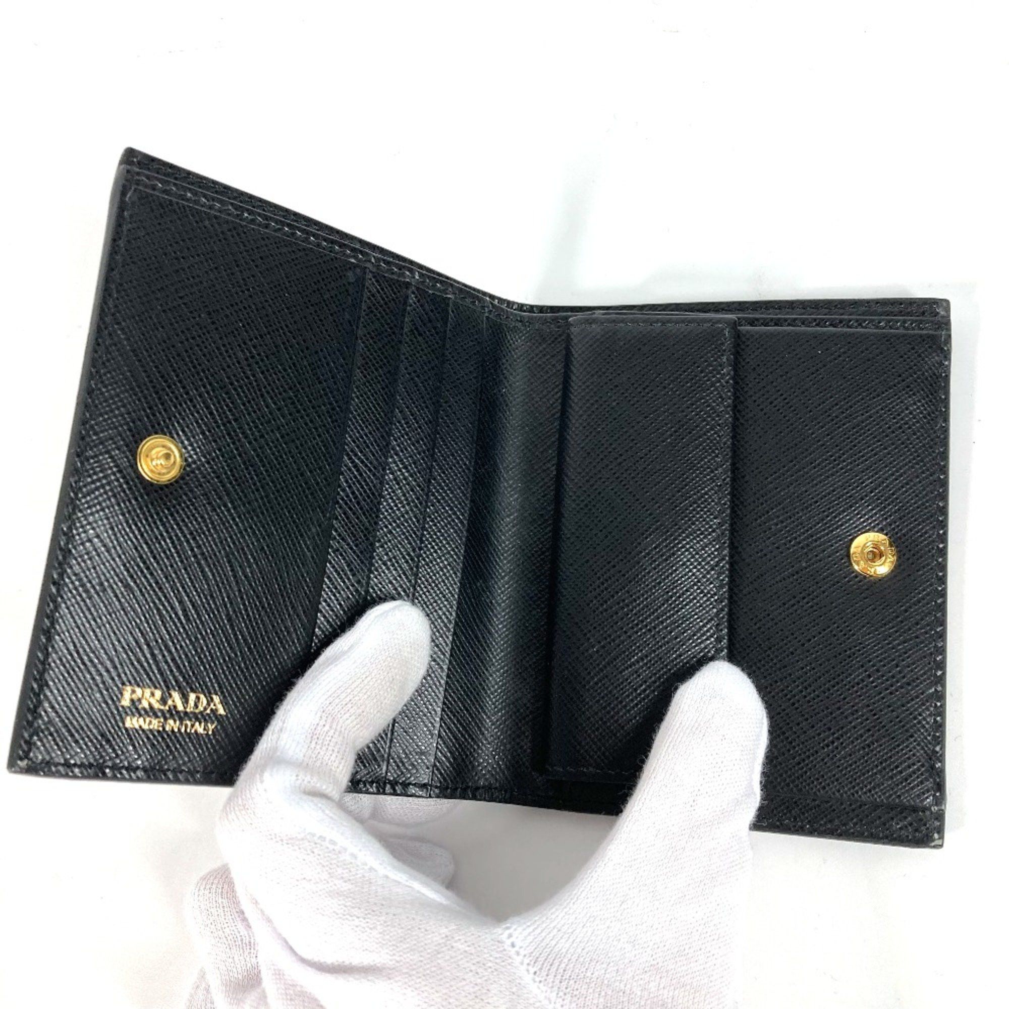 Prada PRADA 1MV204 Compact wallet Folded wallet Black White Size ONE SIZE - 10 Thumbnail