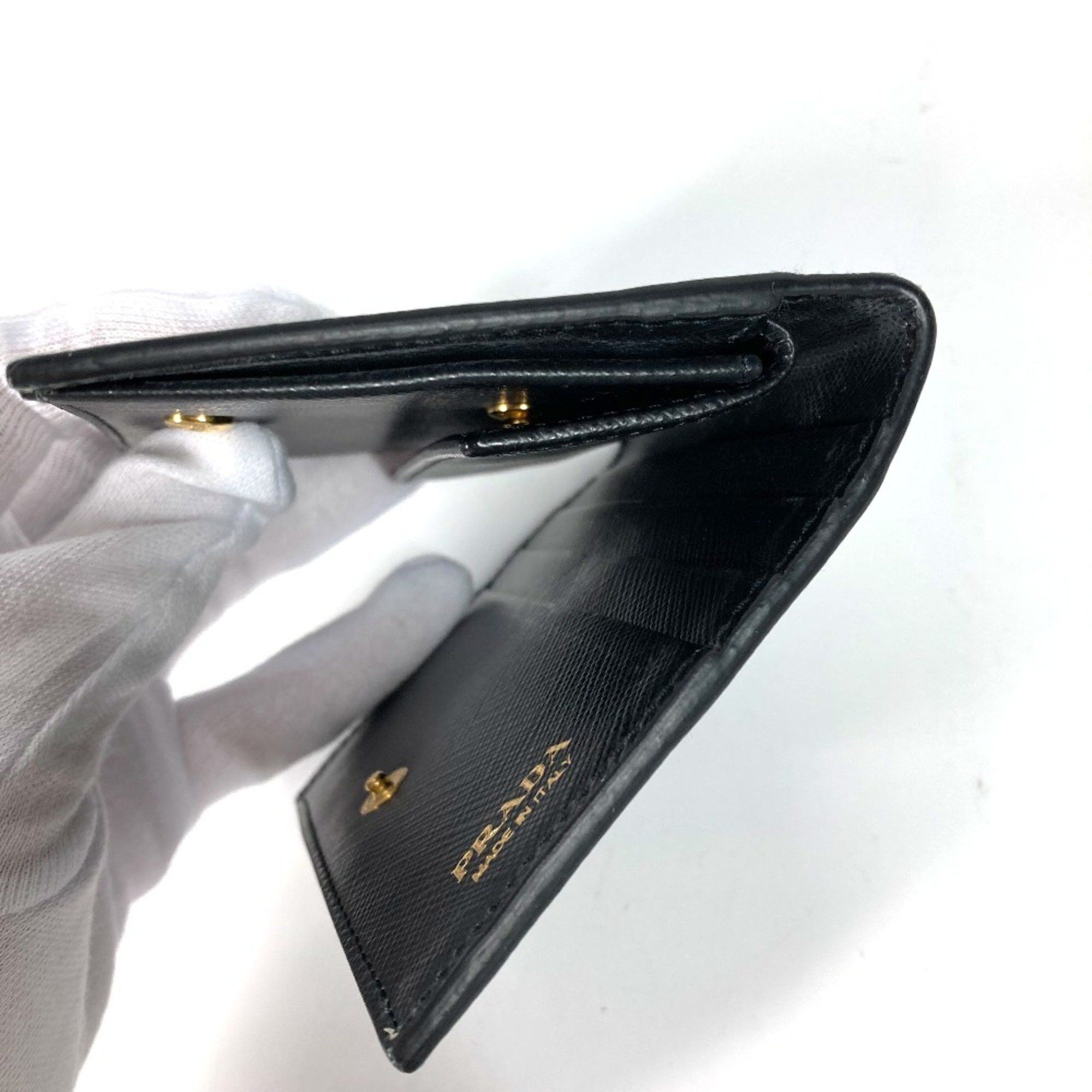 Prada PRADA 1MV204 Compact wallet Folded wallet Black White Size ONE SIZE - 9 Thumbnail
