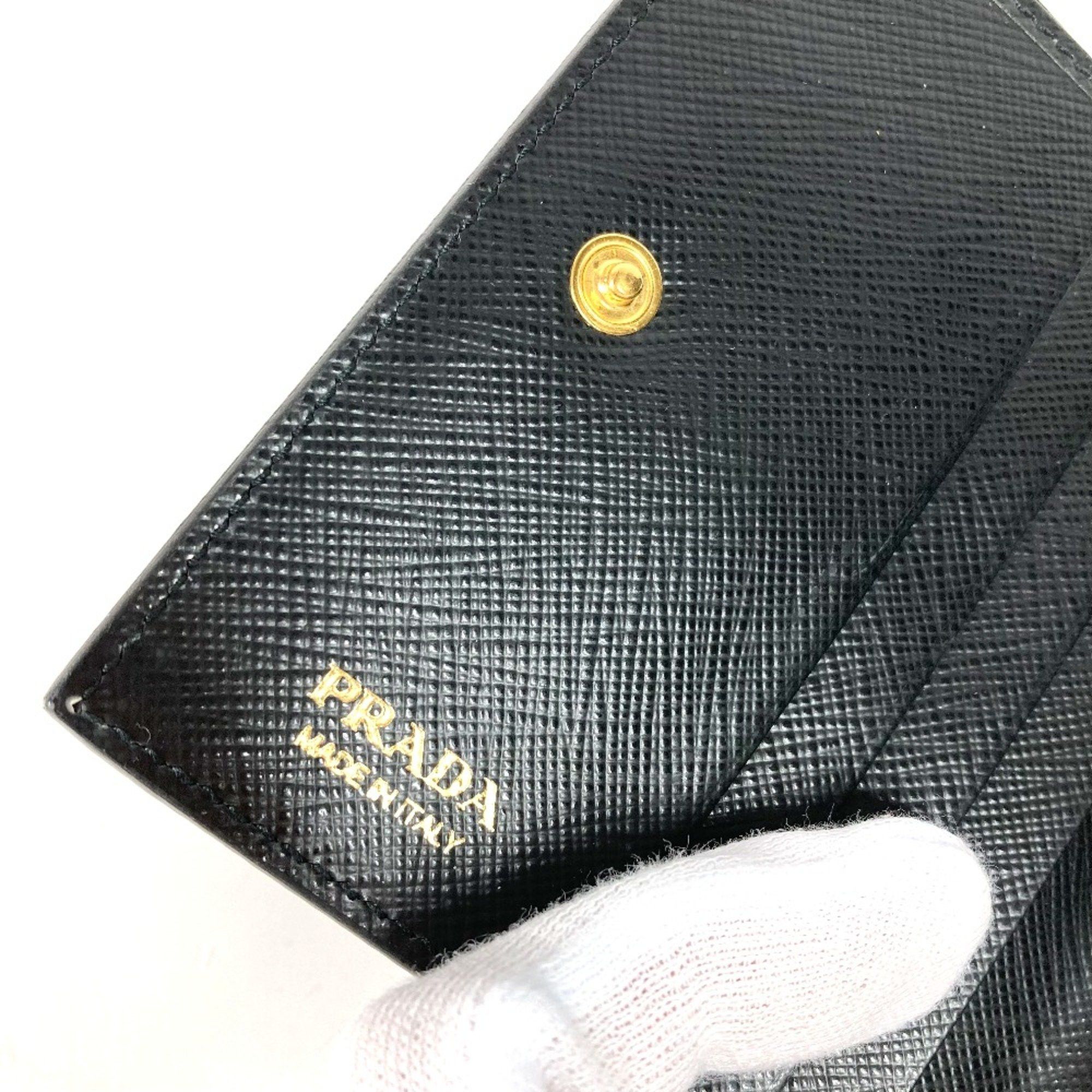 Prada PRADA 1MV204 Compact wallet Folded wallet Black White Size ONE SIZE - 4 Thumbnail
