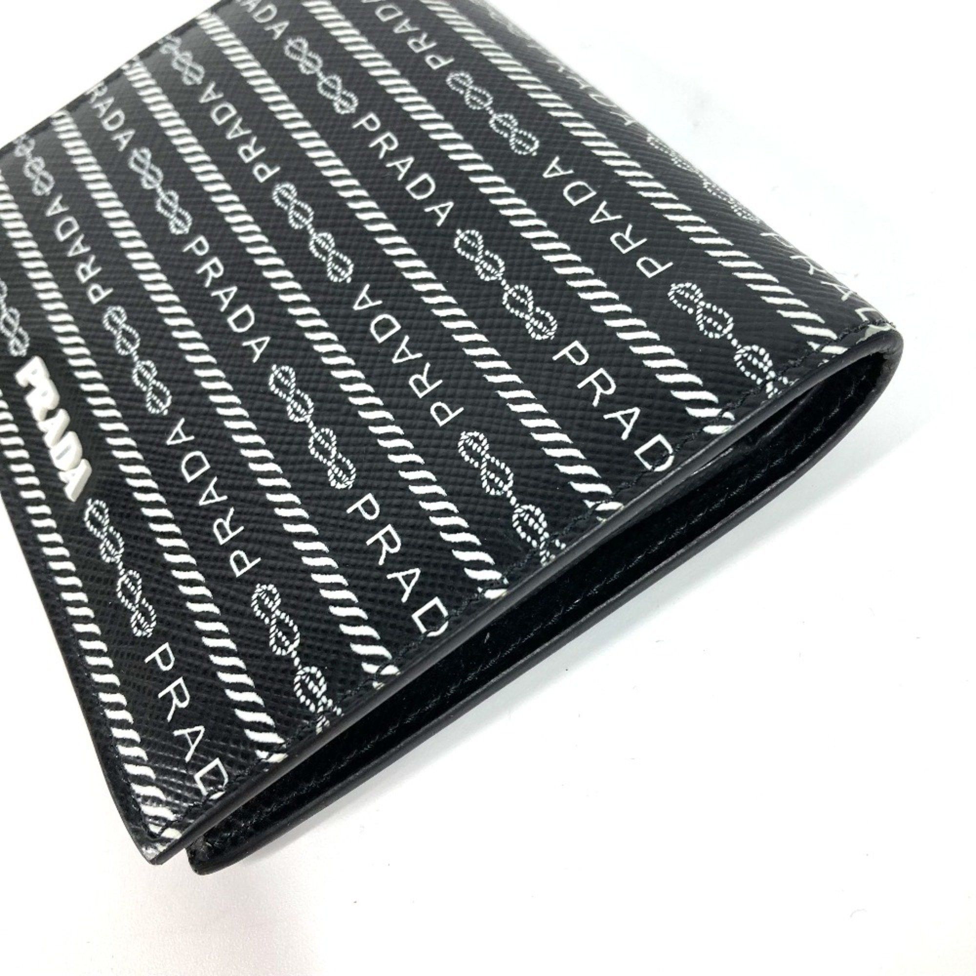 Prada PRADA 1MV204 Compact wallet Folded wallet Black White Size ONE SIZE - 2 Thumbnail