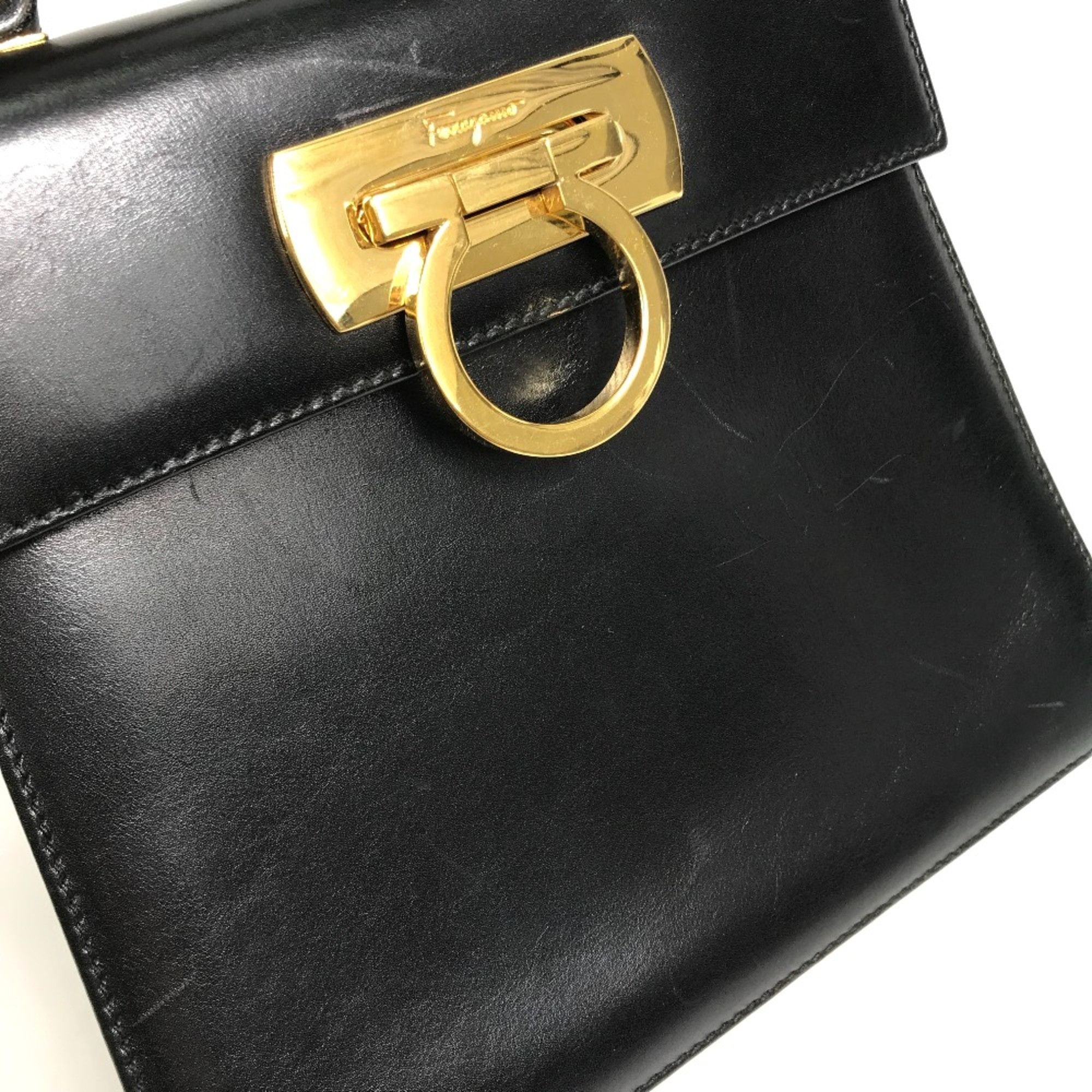 Salvatore Ferragamo Salvatore Ferragamo Shoulder 2WAY Shoulder Bag Shoulder Bag Black GoldHardware Size ONE SIZE - 6 Thumbnail
