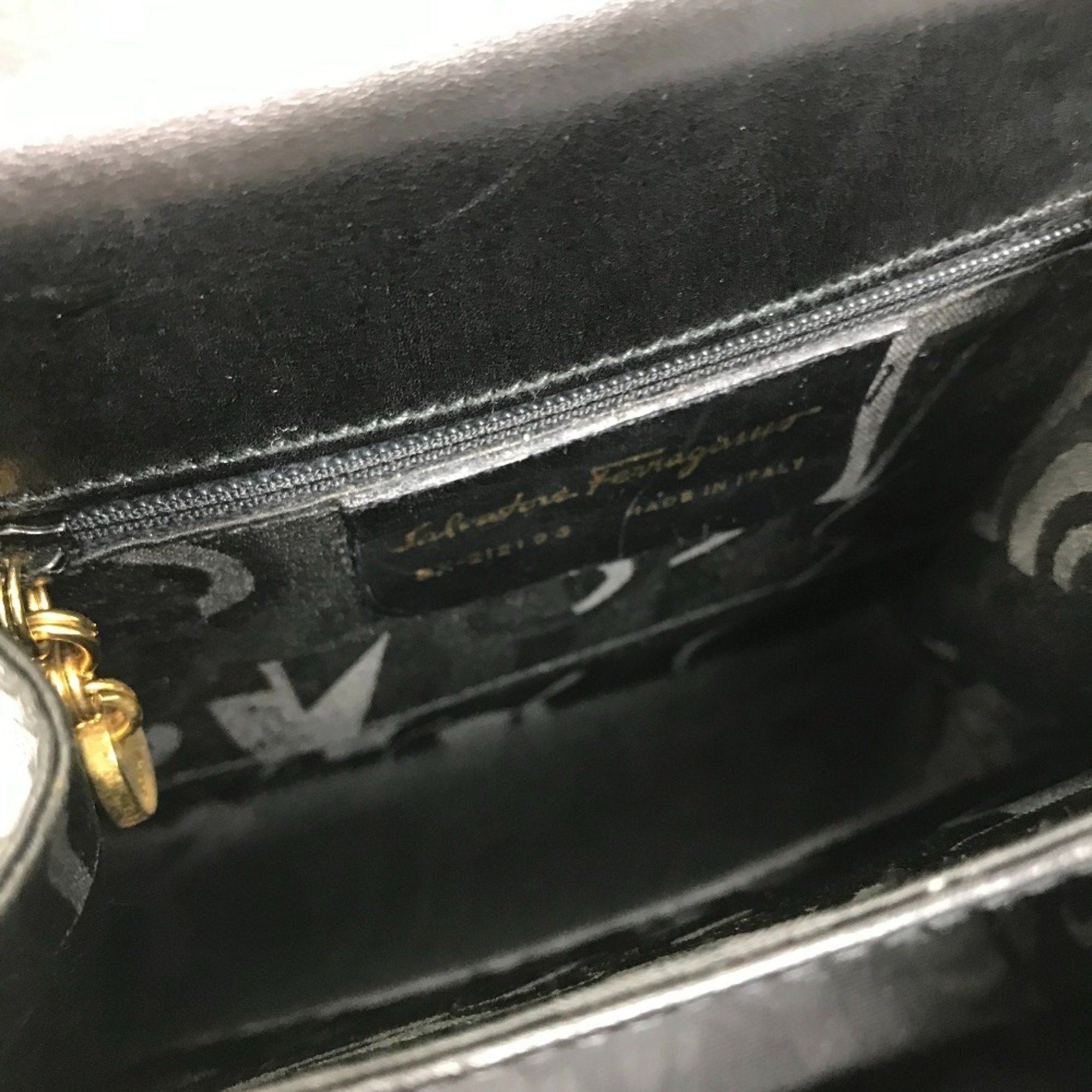 Salvatore Ferragamo Salvatore Ferragamo Shoulder 2WAY Shoulder Bag Shoulder Bag Black GoldHardware Size ONE SIZE - 14 Thumbnail