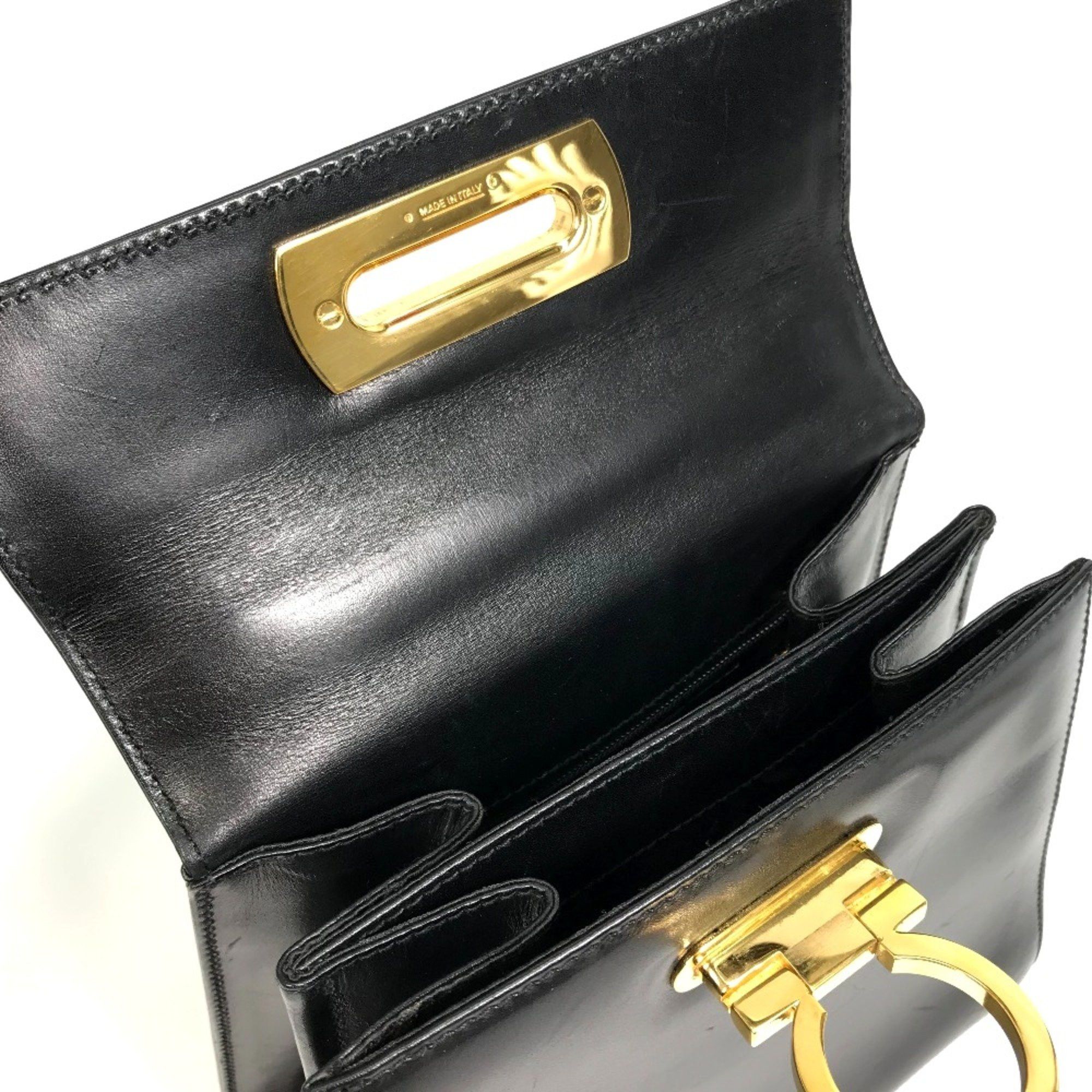 Salvatore Ferragamo Salvatore Ferragamo Shoulder 2WAY Shoulder Bag Shoulder Bag Black GoldHardware Size ONE SIZE - 12 Thumbnail