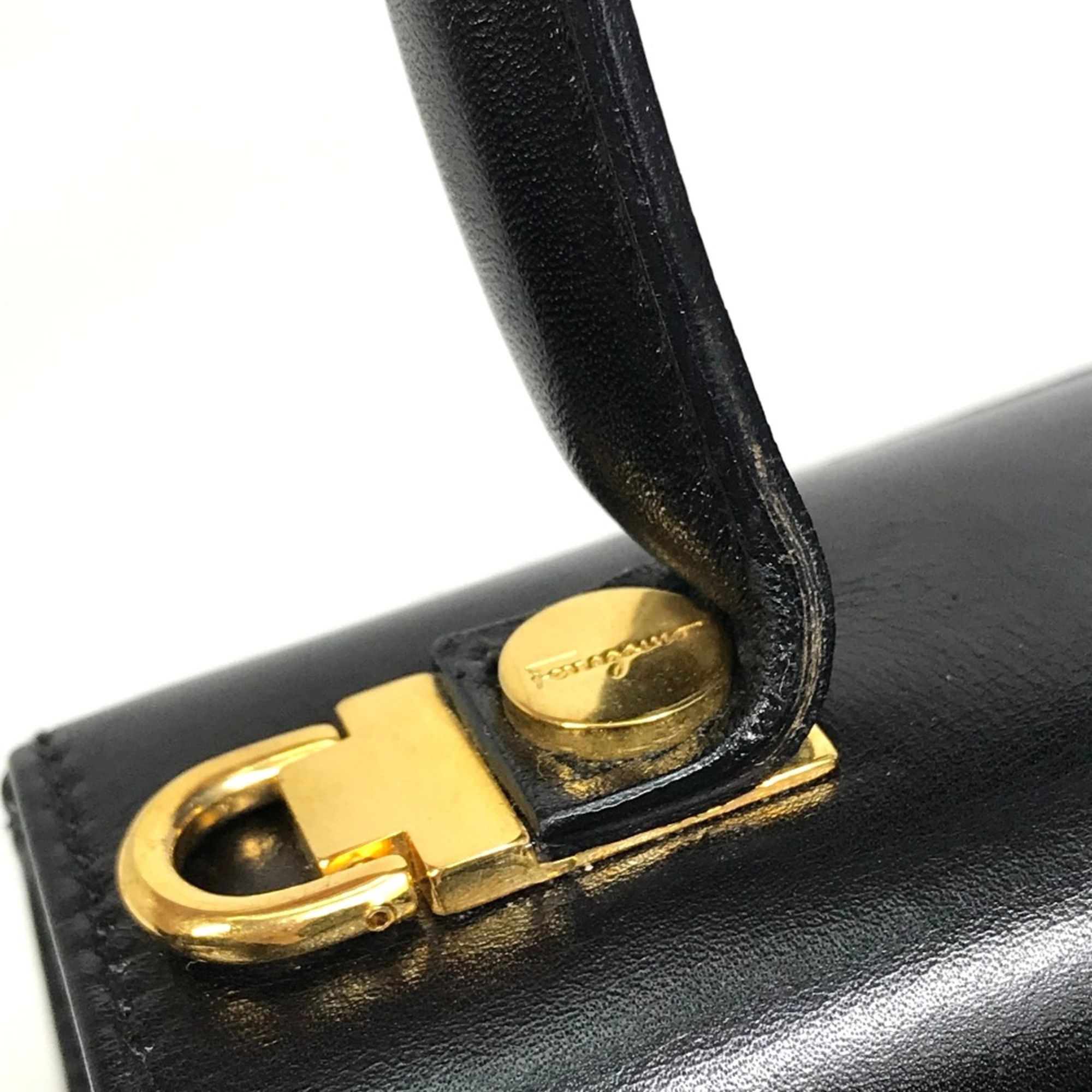 Salvatore Ferragamo Salvatore Ferragamo Shoulder 2WAY Shoulder Bag Shoulder Bag Black GoldHardware Size ONE SIZE - 11 Thumbnail