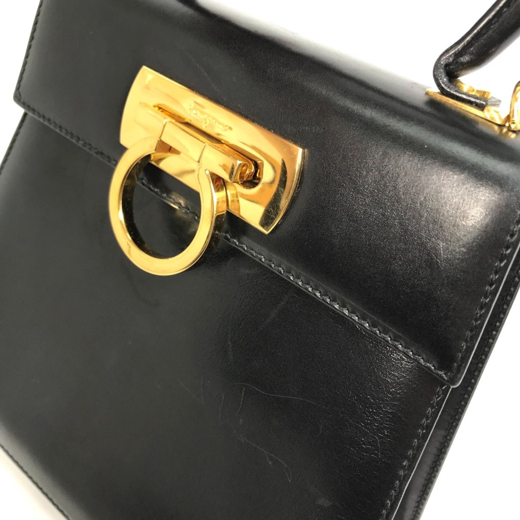 Salvatore Ferragamo Salvatore Ferragamo Shoulder 2WAY Shoulder Bag Shoulder Bag Black GoldHardware Size ONE SIZE - 7 Thumbnail