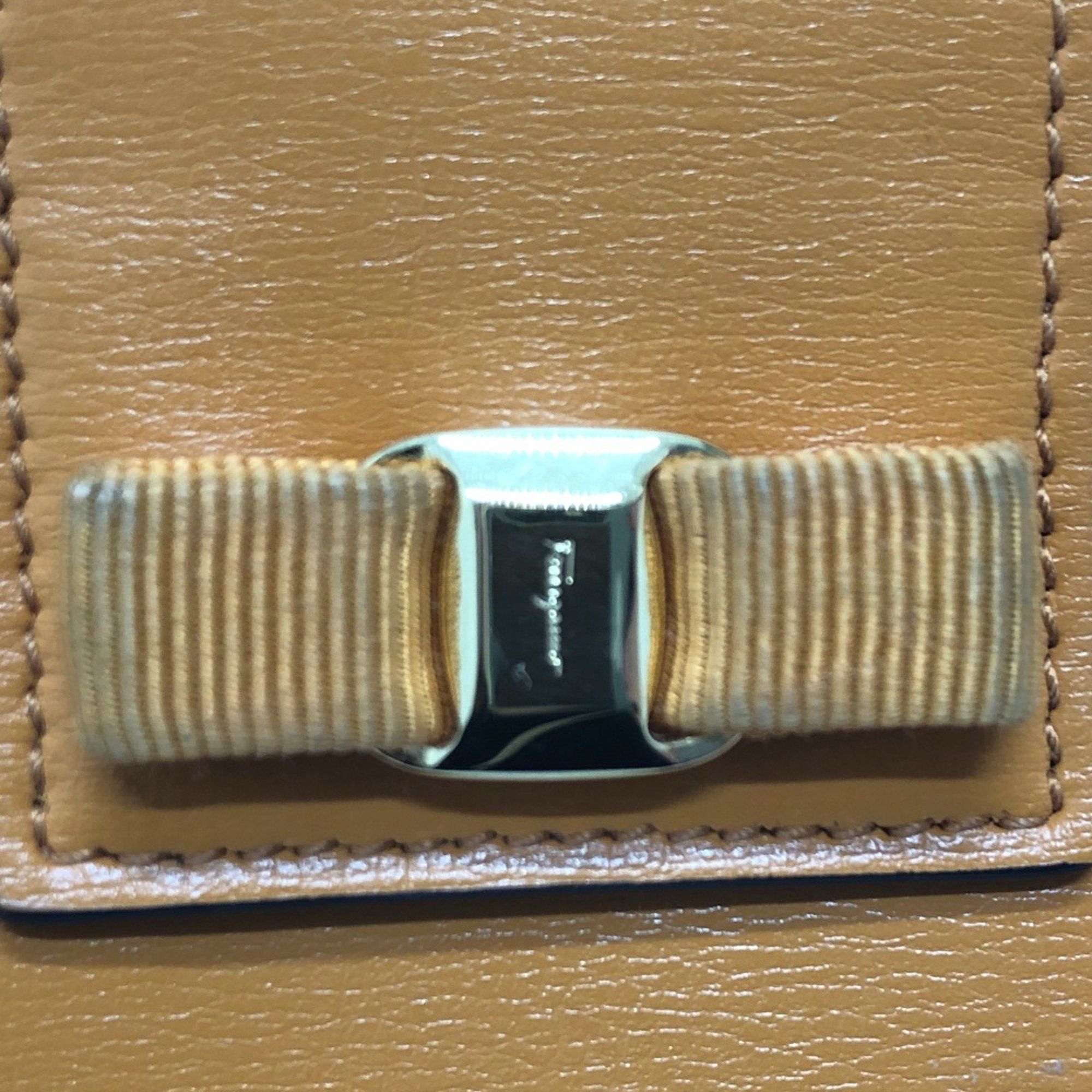 Salvatore Ferragamo Salvatore Ferragamo Mobile case Shoulder Bag Orange Brown Orange GoldHardware Size ONE SIZE - 8 Thumbnail