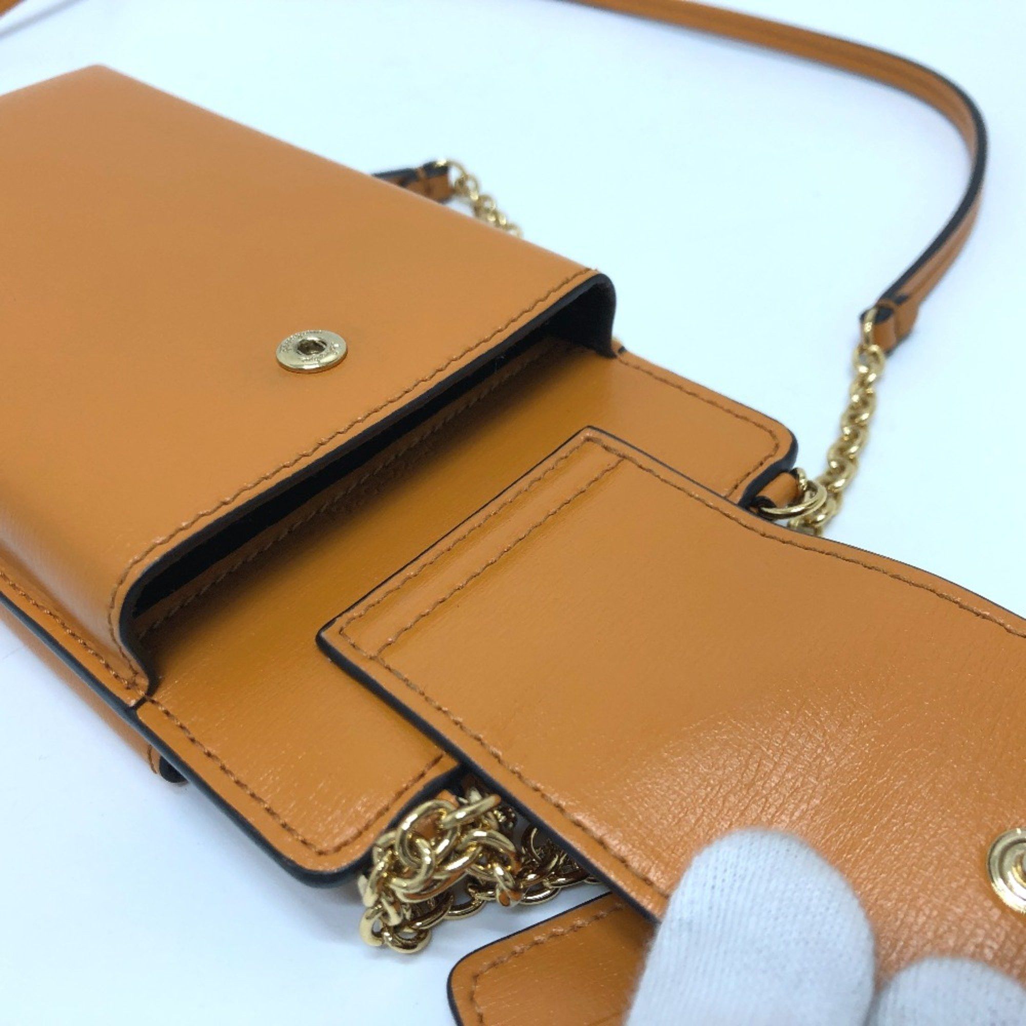 Salvatore Ferragamo Salvatore Ferragamo Mobile case Shoulder Bag Orange Brown Orange GoldHardware Size ONE SIZE - 12 Thumbnail